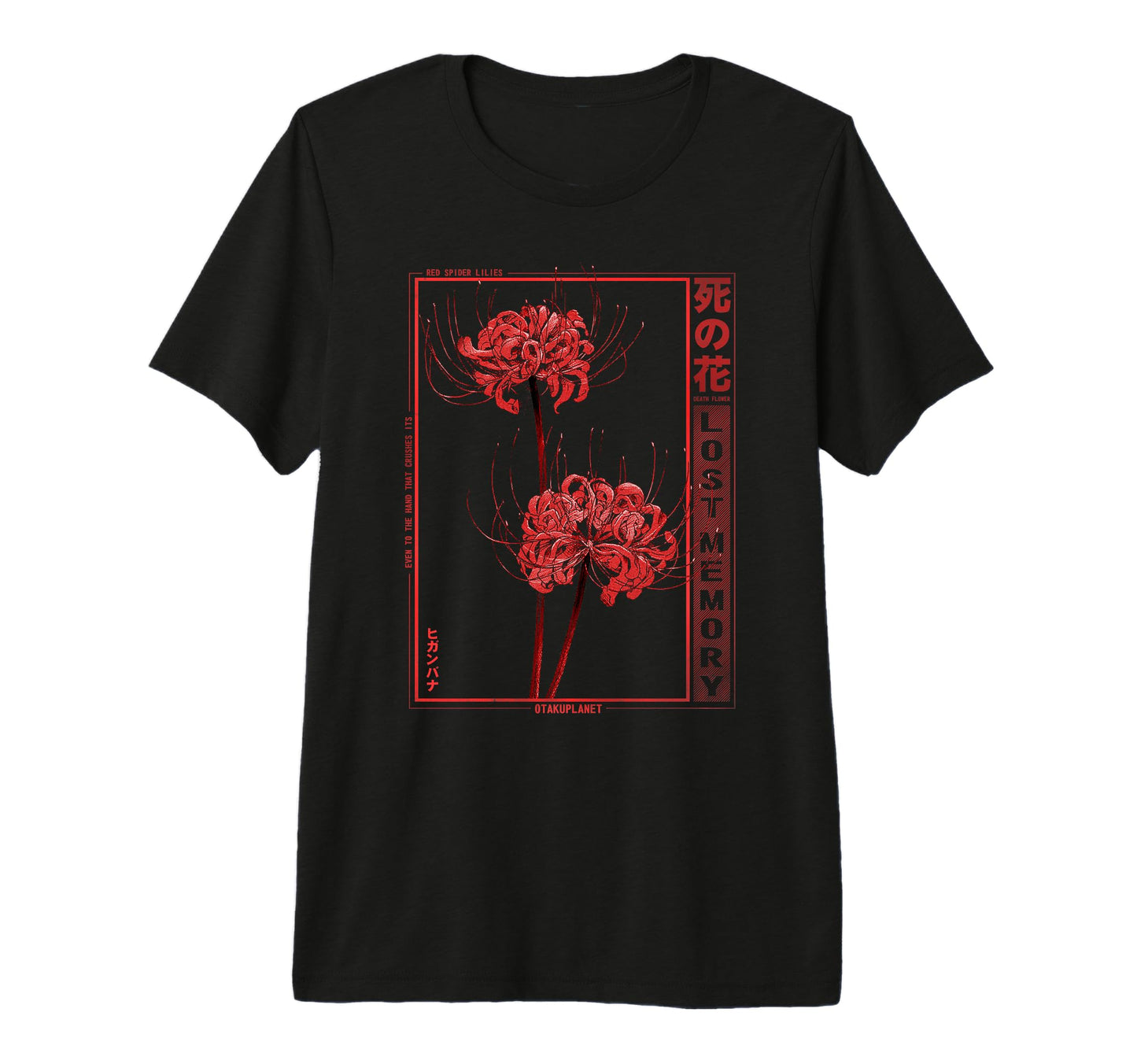 Japanese Spider Lily Soft Grunge Anime T-Shirt - Custom Art Print Unisex - T-Shirt, Sweatshirt, Hoodie