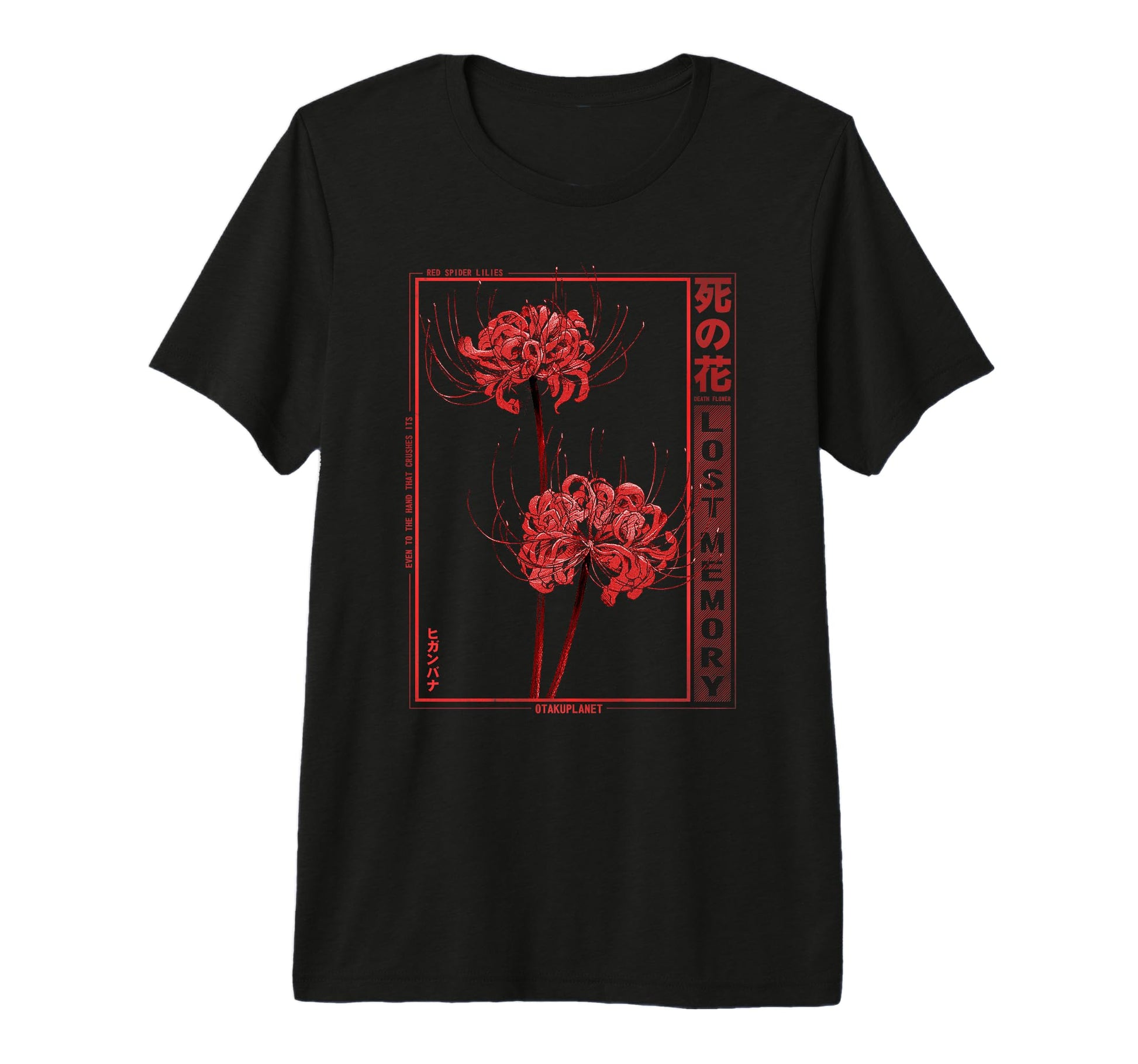 Japanese Spider Lily Soft Grunge Anime T-Shirt - Custom Art Print Unisex - T-Shirt, Sweatshirt, Hoodie