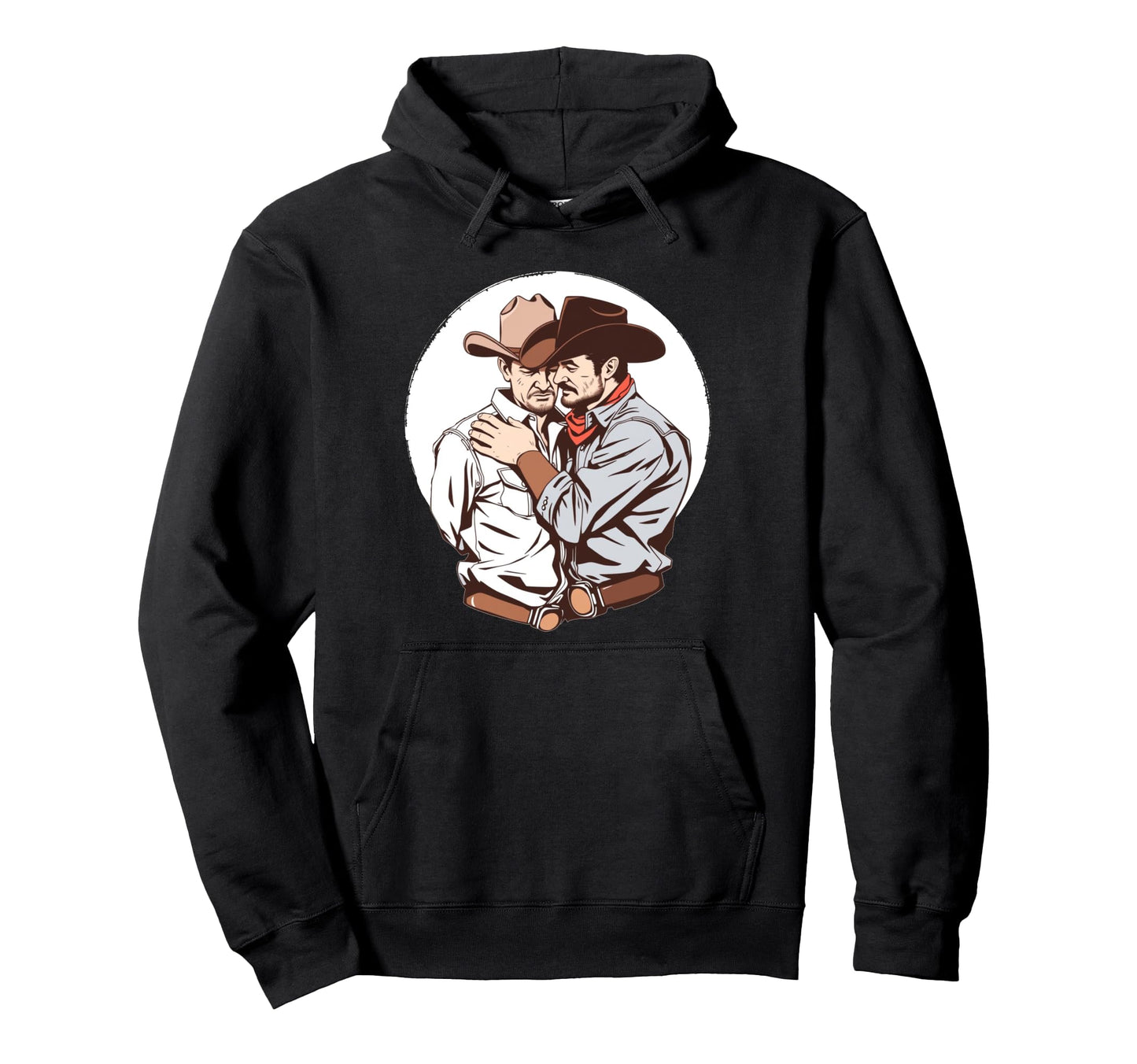 Gay Cowboys Love Lgbtq Pride Western Hoodie - Custom Art Print for Adults - T-Shirt, Sweatshirt, Hoodie
