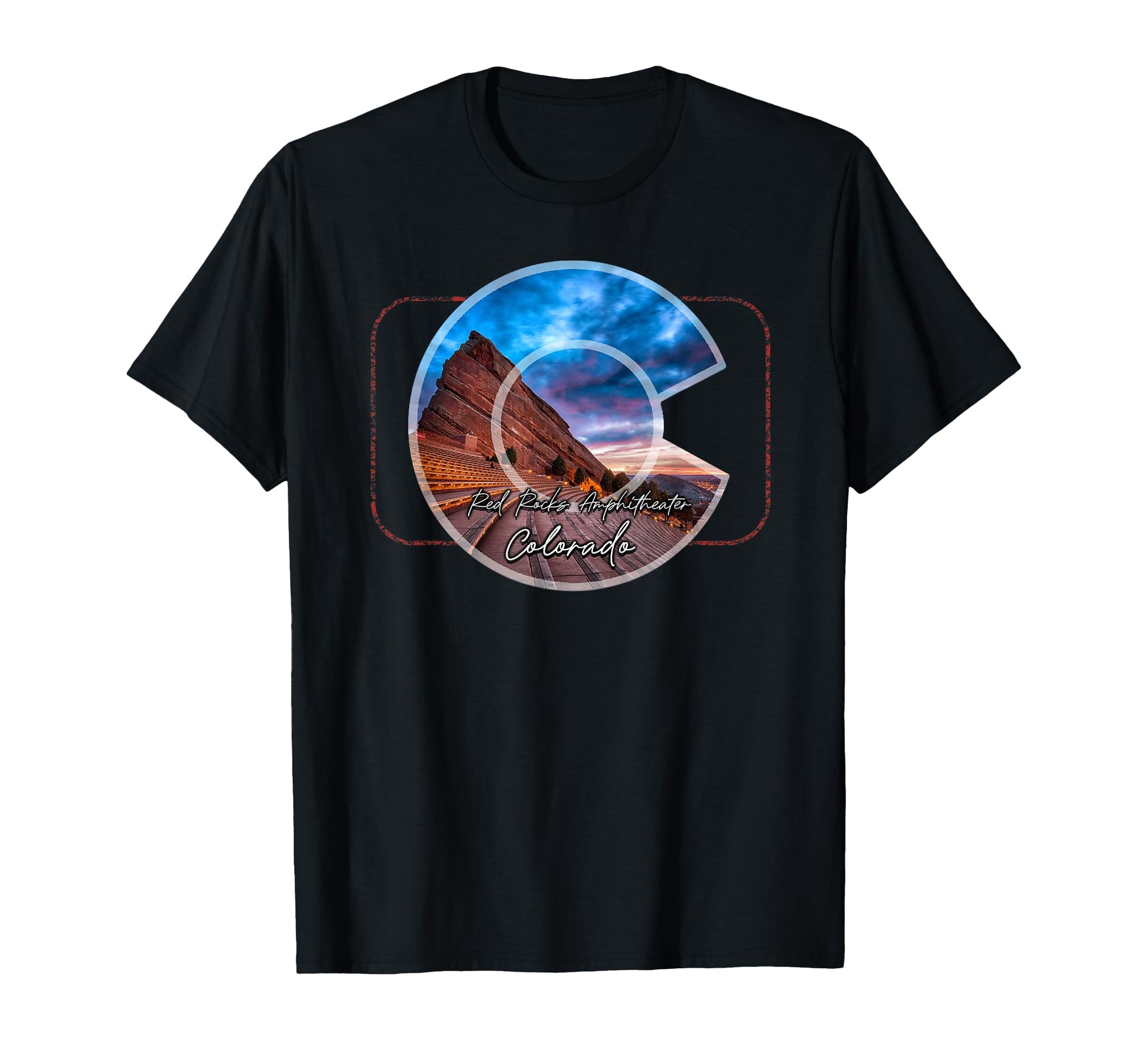 Red Rocks Amphitheater Colorado C T-Shirt - Novelty Apparel Men Women - T-Shirt, Sweatshirt, Hoodie