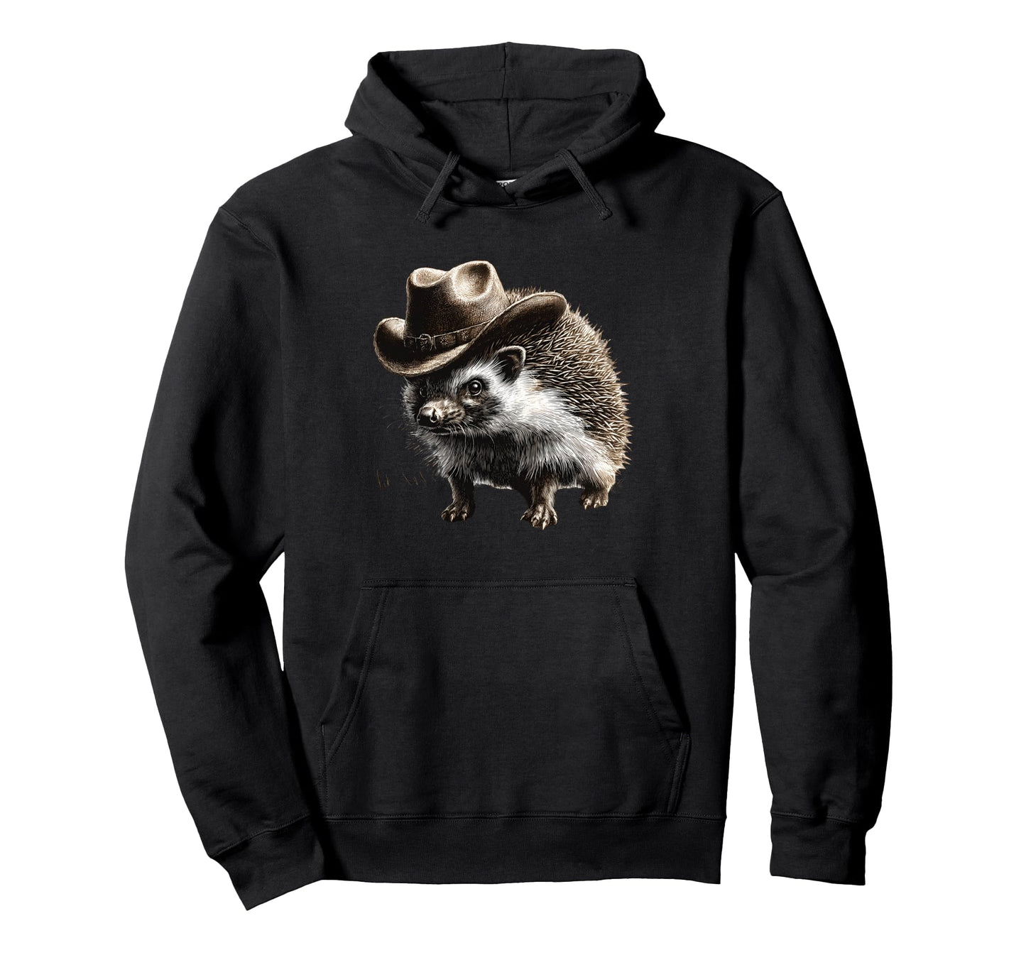 Hedgehog Cowboy Rodeo Cowgirl Western Hoodie - Custom Art Print Men Women - T-Shirt, Sweatshirt, Hoodie