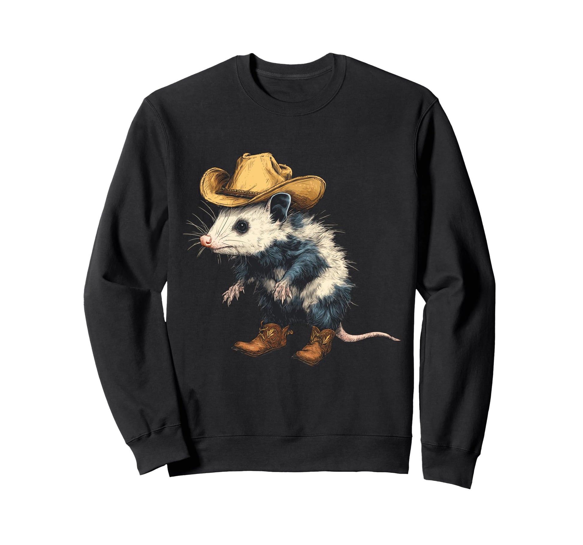 Opossum Cowboy Rodeo Cowgirl Western Sweatshirt - Graphic Print Men Women - T-Shirt, Sweatshirt, Hoodie