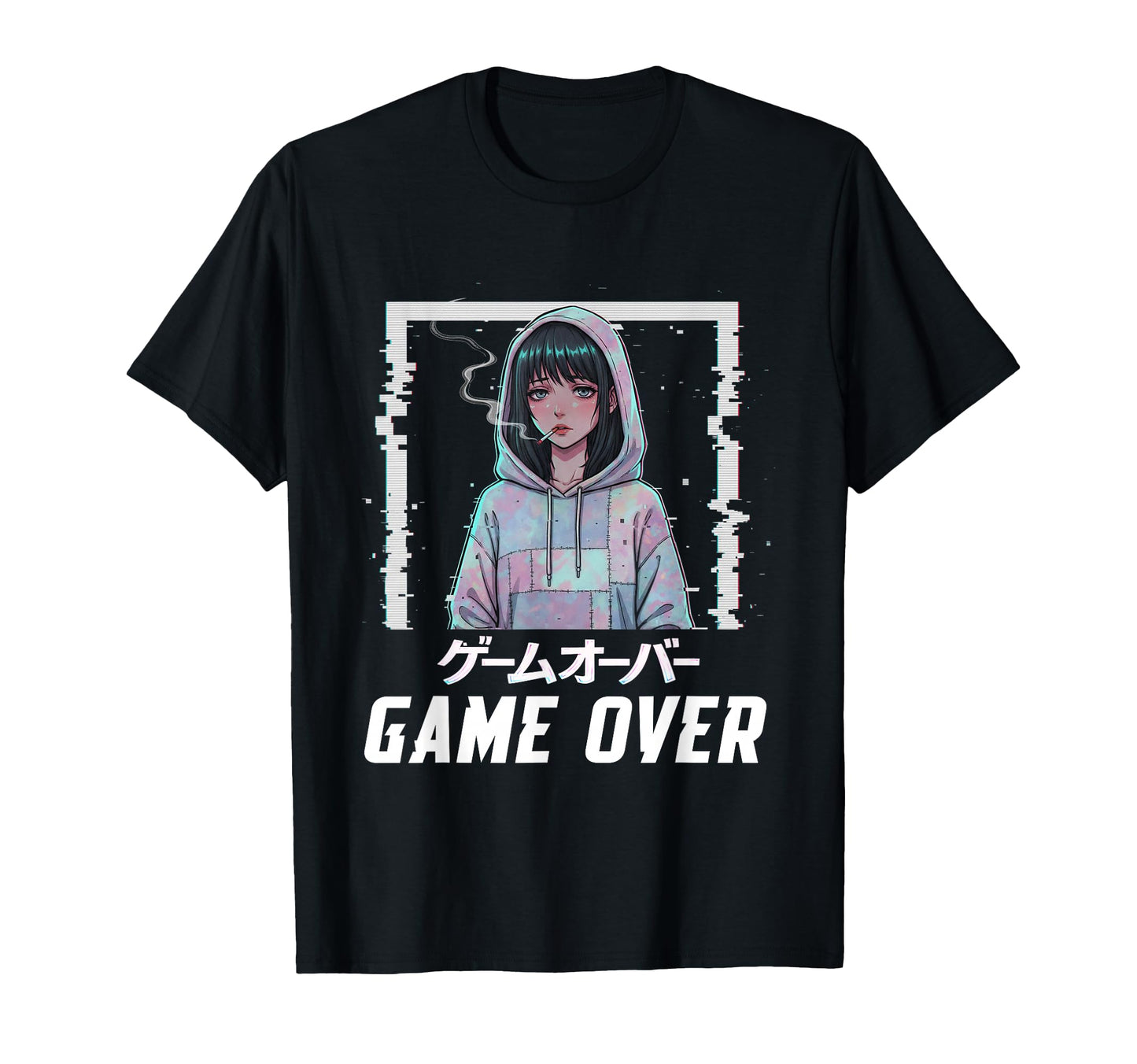 Sad Anime Indie Old Aesthetic Lofi T-Shirt - Custom Art Print Unisex - T-Shirt, Sweatshirt, Hoodie