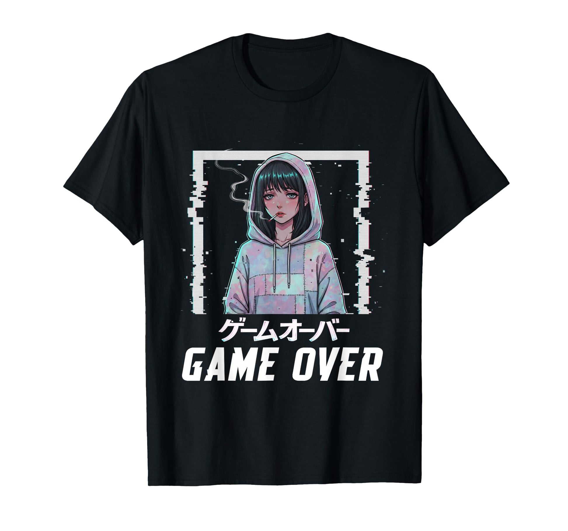 Sad Anime Indie Old Aesthetic Lofi T-Shirt - Custom Art Print Unisex - T-Shirt, Sweatshirt, Hoodie