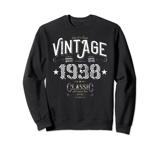 Birthday Gift And Born 1938 Sweatshirt - Custom Art Print Men Women - T-Shirt, Sweatshirt, Hoodie