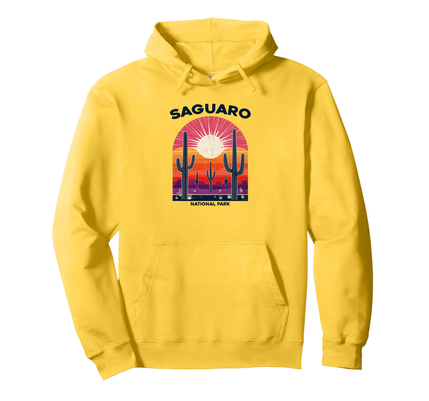 Saguaro National Park Sunset Landscape Hoodie - Custom Art Print Men Women - T-Shirt, Sweatshirt, Hoodie