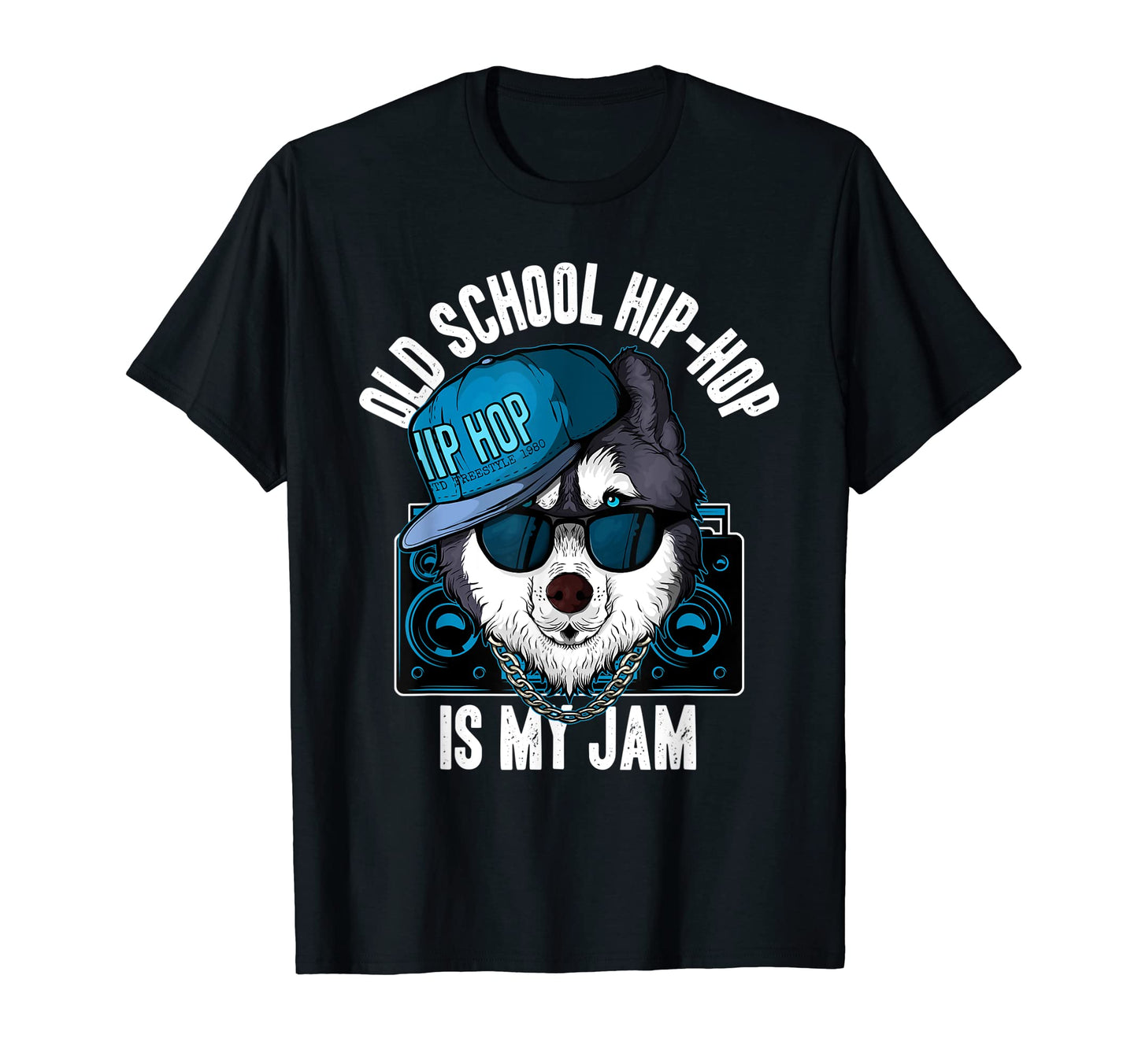 Funny Husky Rapper 90S Music Old School T-Shirt - Unique Graphic Unisex - T-Shirt, Sweatshirt, Hoodie