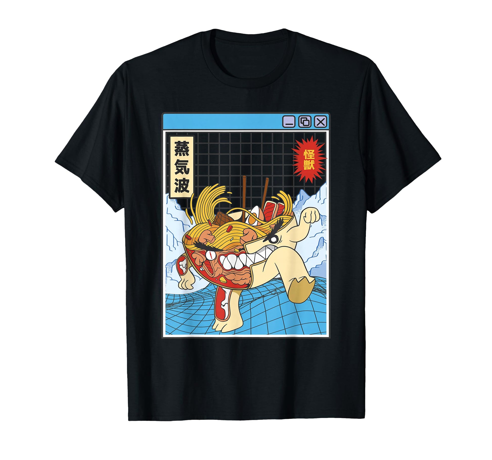 Ramen Noodles X Ray Kawaii Grid T-Shirt - Minimalist Print Men Women - T-Shirt, Sweatshirt, Hoodie