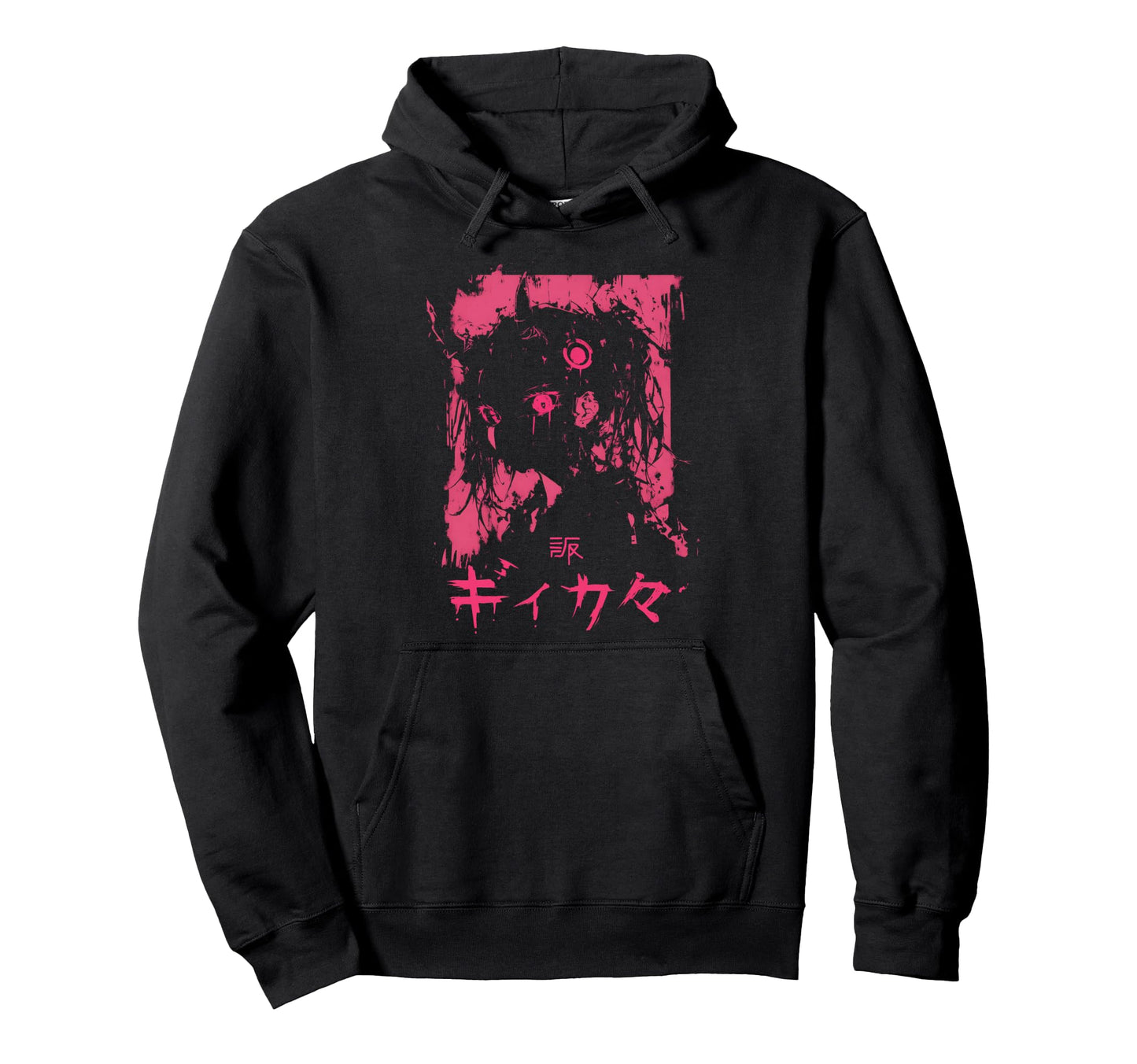 Goth Grunge Demon Anime Waifu Hoodie - Casual Everyday Wear for Adults - T-Shirt, Sweatshirt, Hoodie