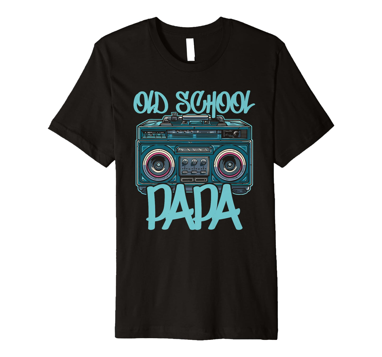 Old School Papa Boombox Vibes 70S 80S 90S T-Shirt - Unique Graphic Unisex - T-Shirt, Sweatshirt, Hoodie