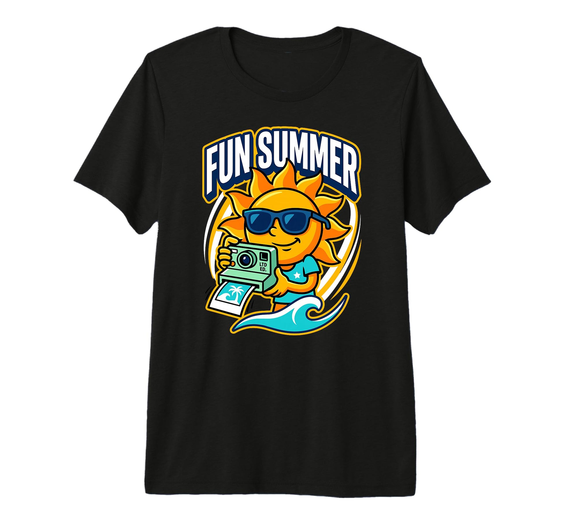 Fun Summer Sun Beach Vacation Camera T-Shirt - Streetwear Style for Adults - T-Shirt, Sweatshirt, Hoodie