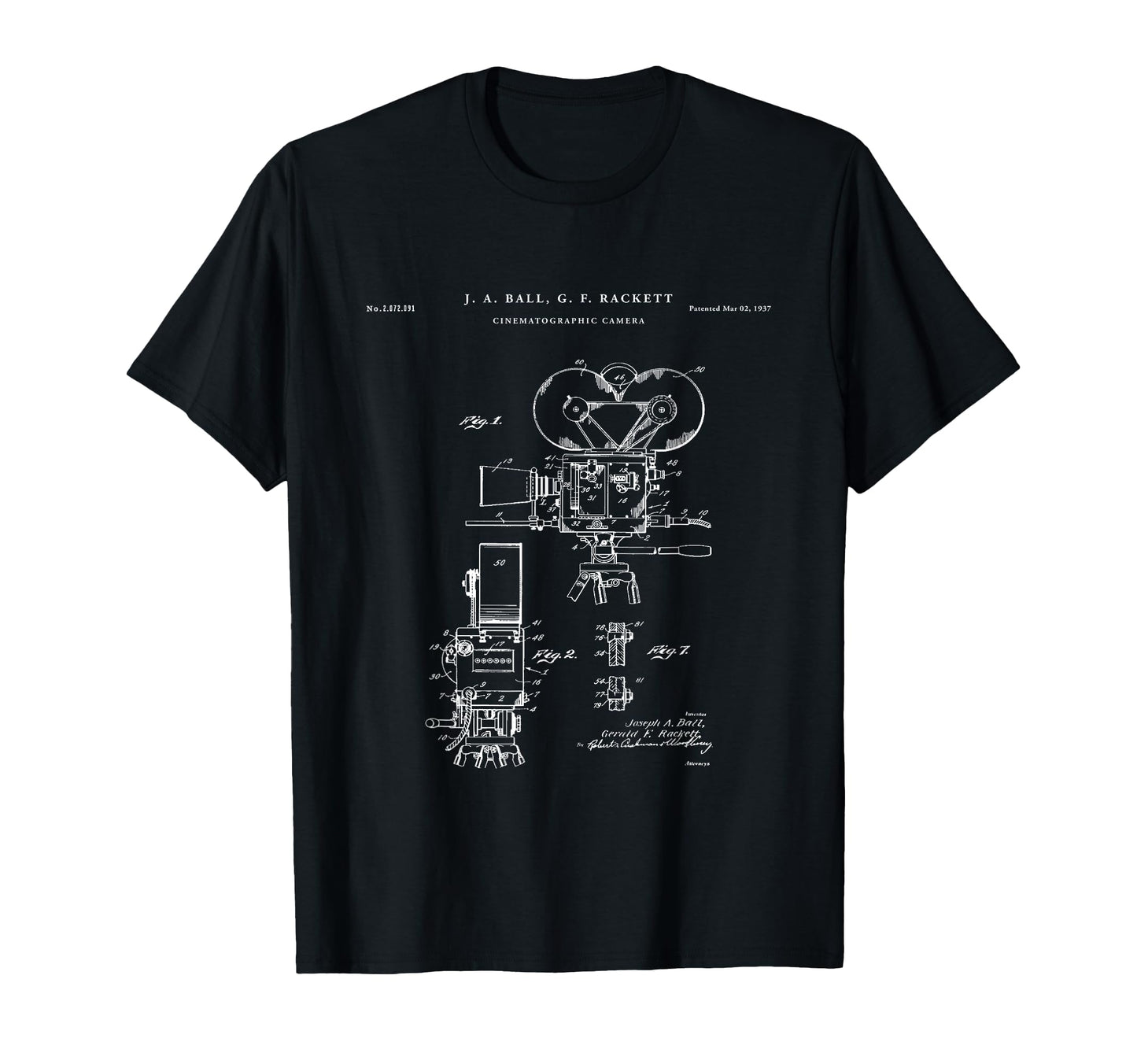 Cinema Camera Patent T-Shirt - Graphic Print Men Women - T-Shirt, Sweatshirt, Hoodie