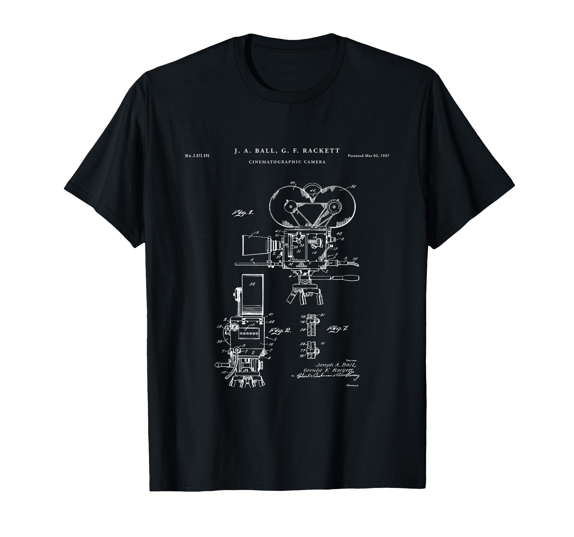 Cinema Camera Patent T-Shirt - Graphic Print Men Women - T-Shirt, Sweatshirt, Hoodie