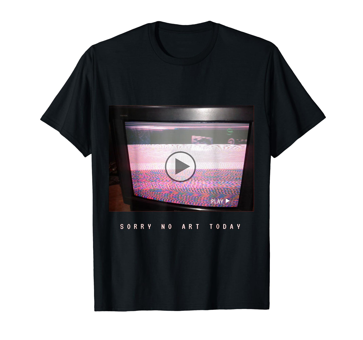 No Art Vaporwave Aesthetic 80S Tv T-Shirt - Graphic Print for Adults - T-Shirt, Sweatshirt, Hoodie