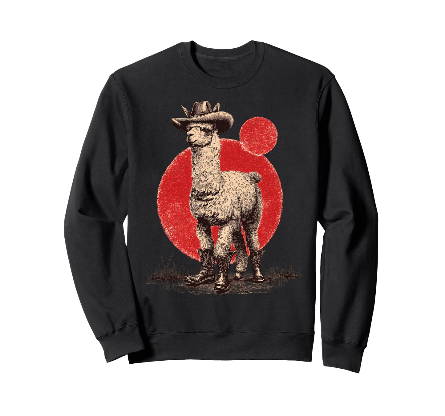 Country Cowboy Alpaca Rodeo Cowgirl Sweatshirt - Unique Graphic Men Women - T-Shirt, Sweatshirt, Hoodie