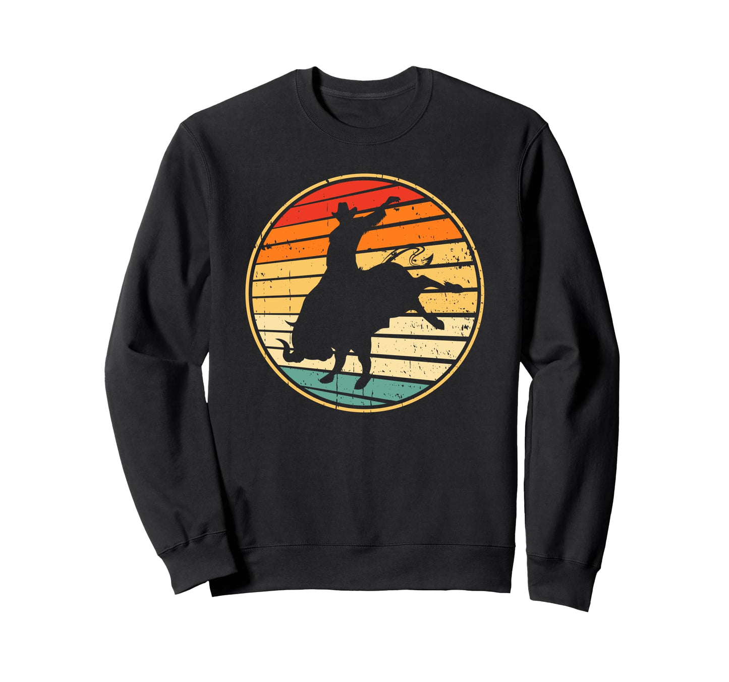 Bull Riding Western Country Cowboy Rodeo Sweatshirt - Trendy Graphic Unisex - T-Shirt, Sweatshirt, Hoodie