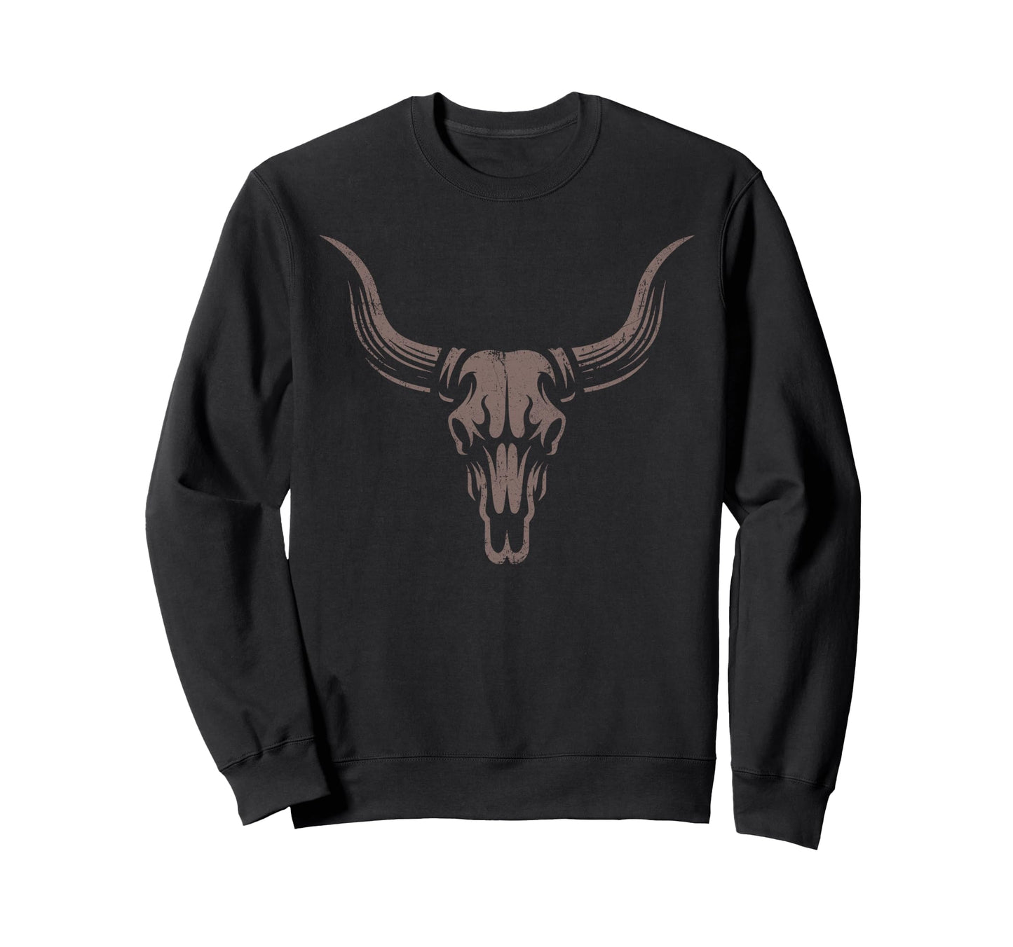 Cowgirl Cowboy Western Cow Skull Sweatshirt - Unique Graphic Men Women - T-Shirt, Sweatshirt, Hoodie