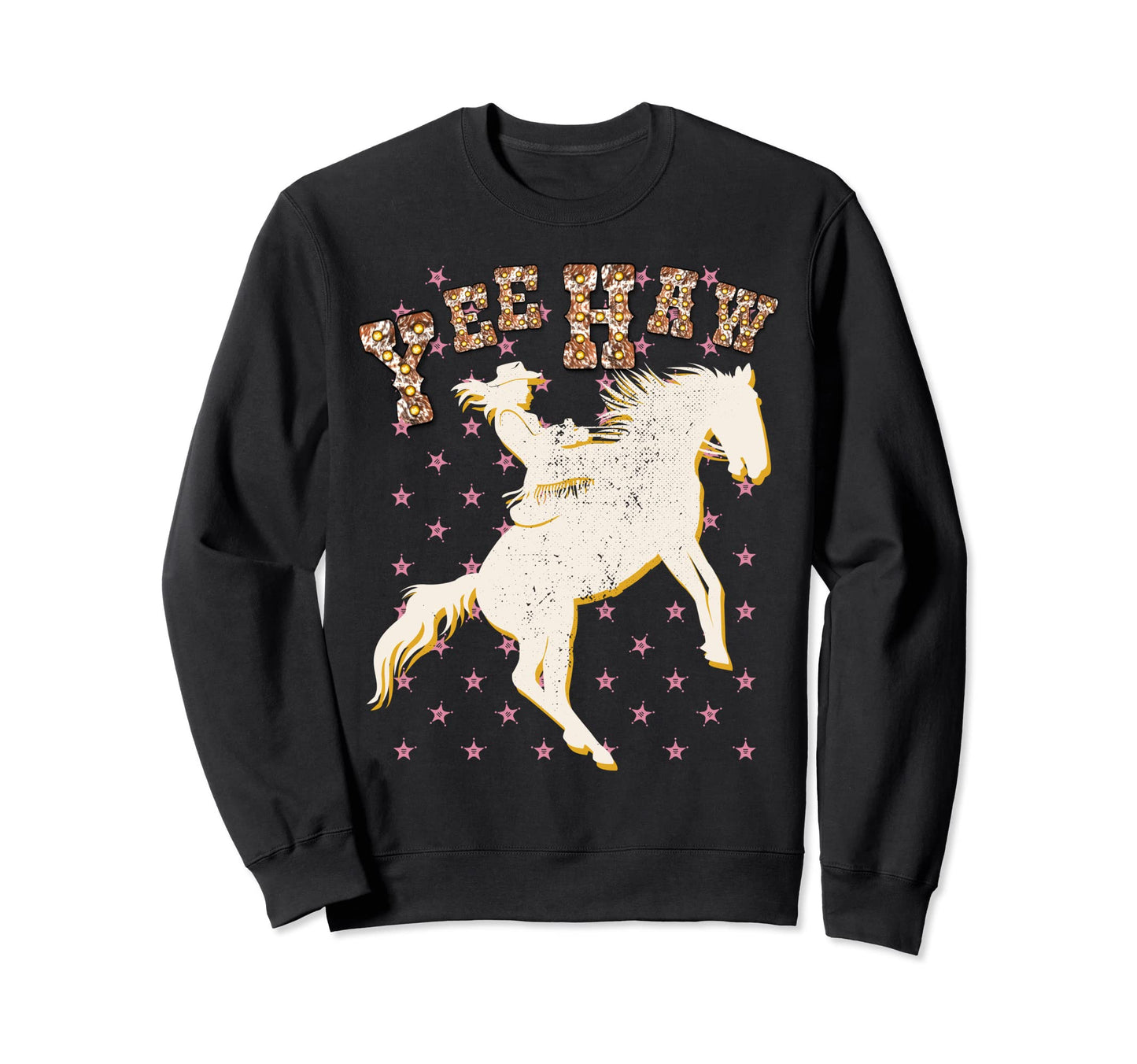 Western Yeehaw Howdy Cowgirl Sweatshirt - Graphic Print for Adults - T-Shirt, Sweatshirt, Hoodie