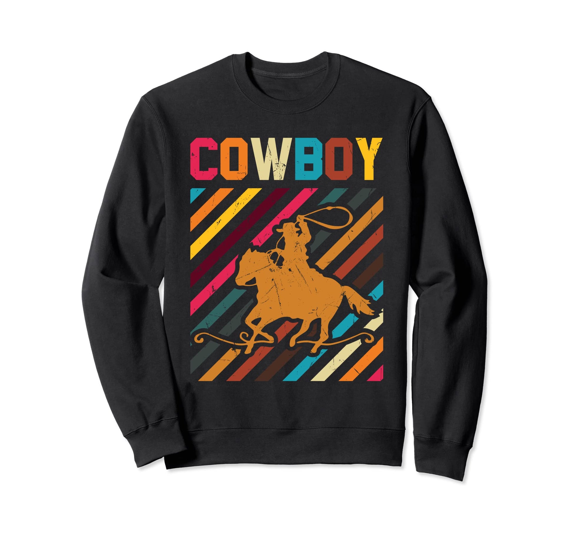 American Horse Riding Bucking Cowboy Sweatshirt - Graphic Print Unisex - T-Shirt, Sweatshirt, Hoodie