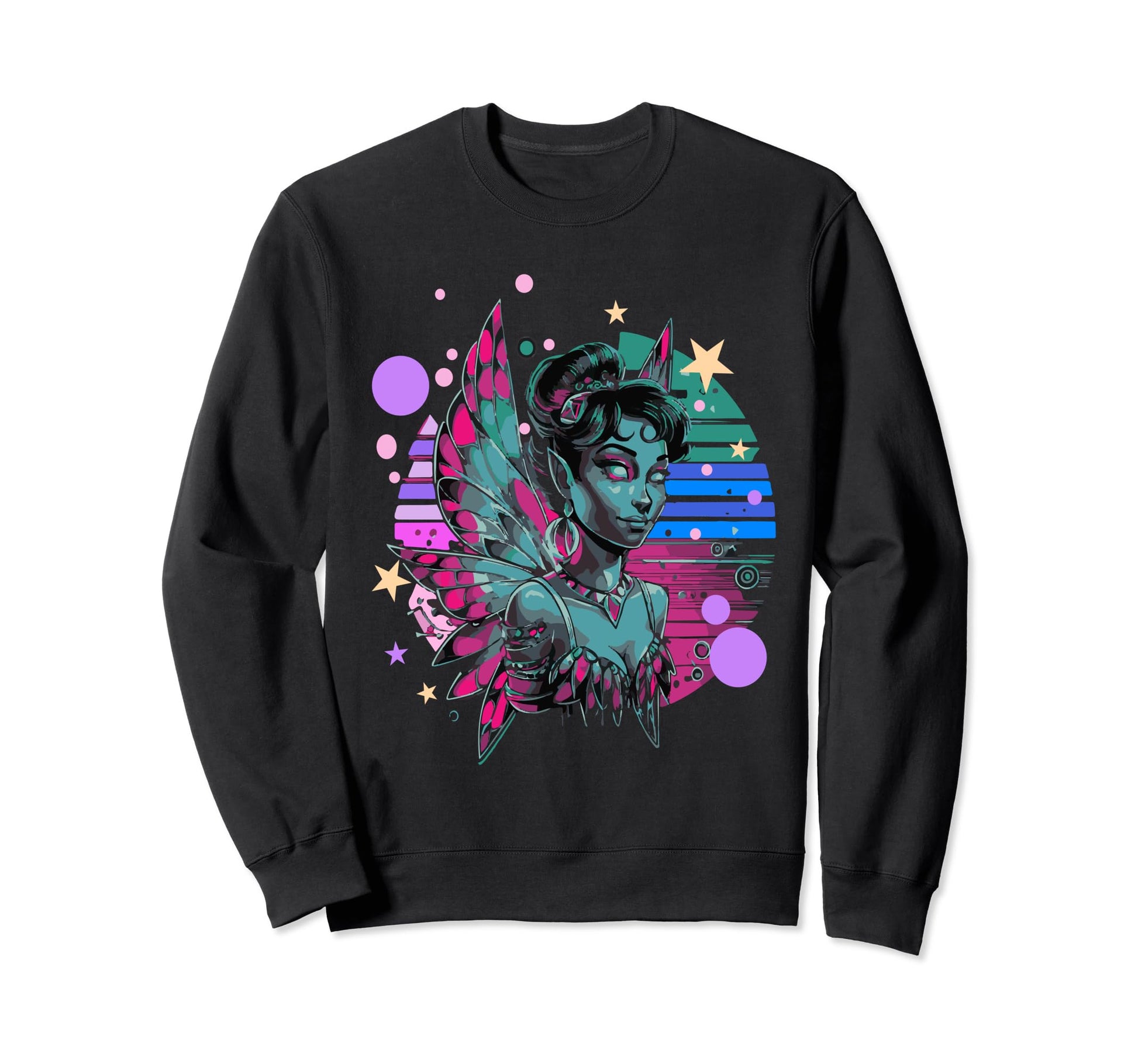 Vaporwave Fairy Aesthetic Sweatshirt - Minimalist Print Men Women - T-Shirt, Sweatshirt, Hoodie