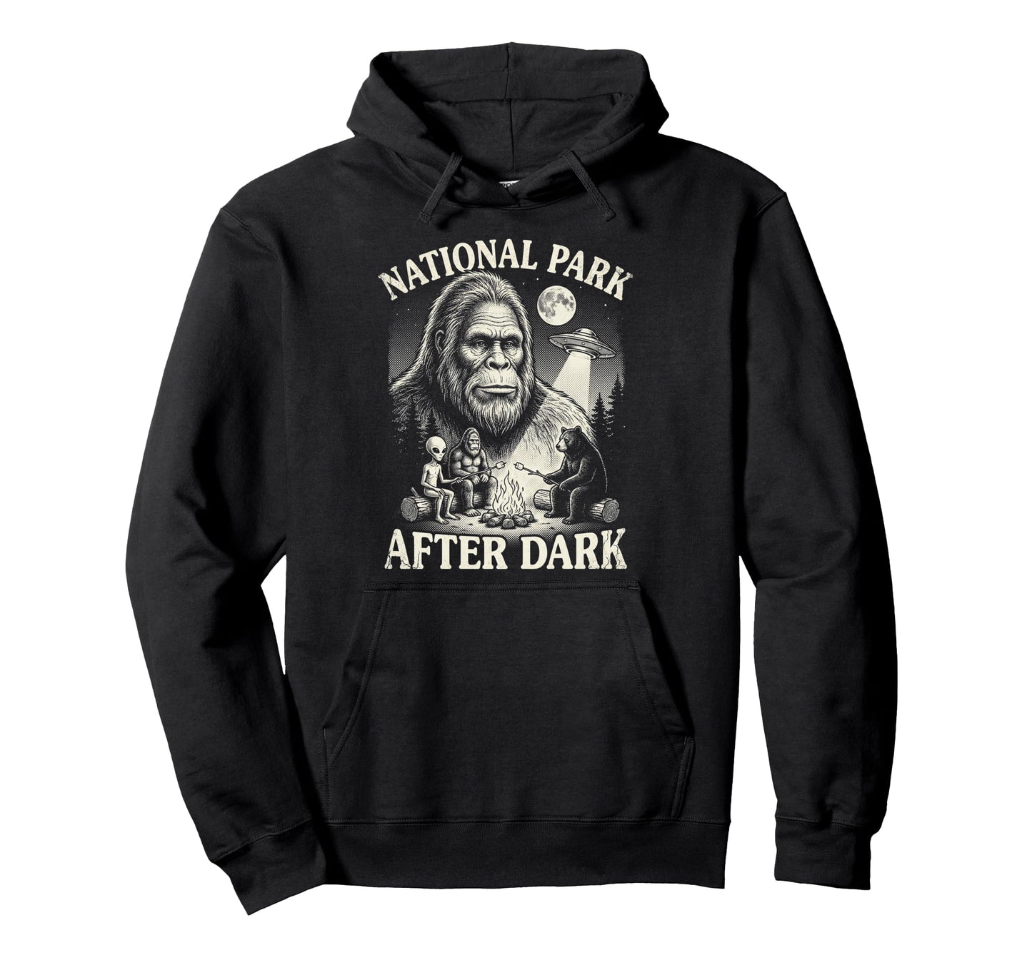 Funny National Park Bigfoot 90S Sasquatch Hoodie - Unique Graphic Men Women - T-Shirt, Sweatshirt, Hoodie