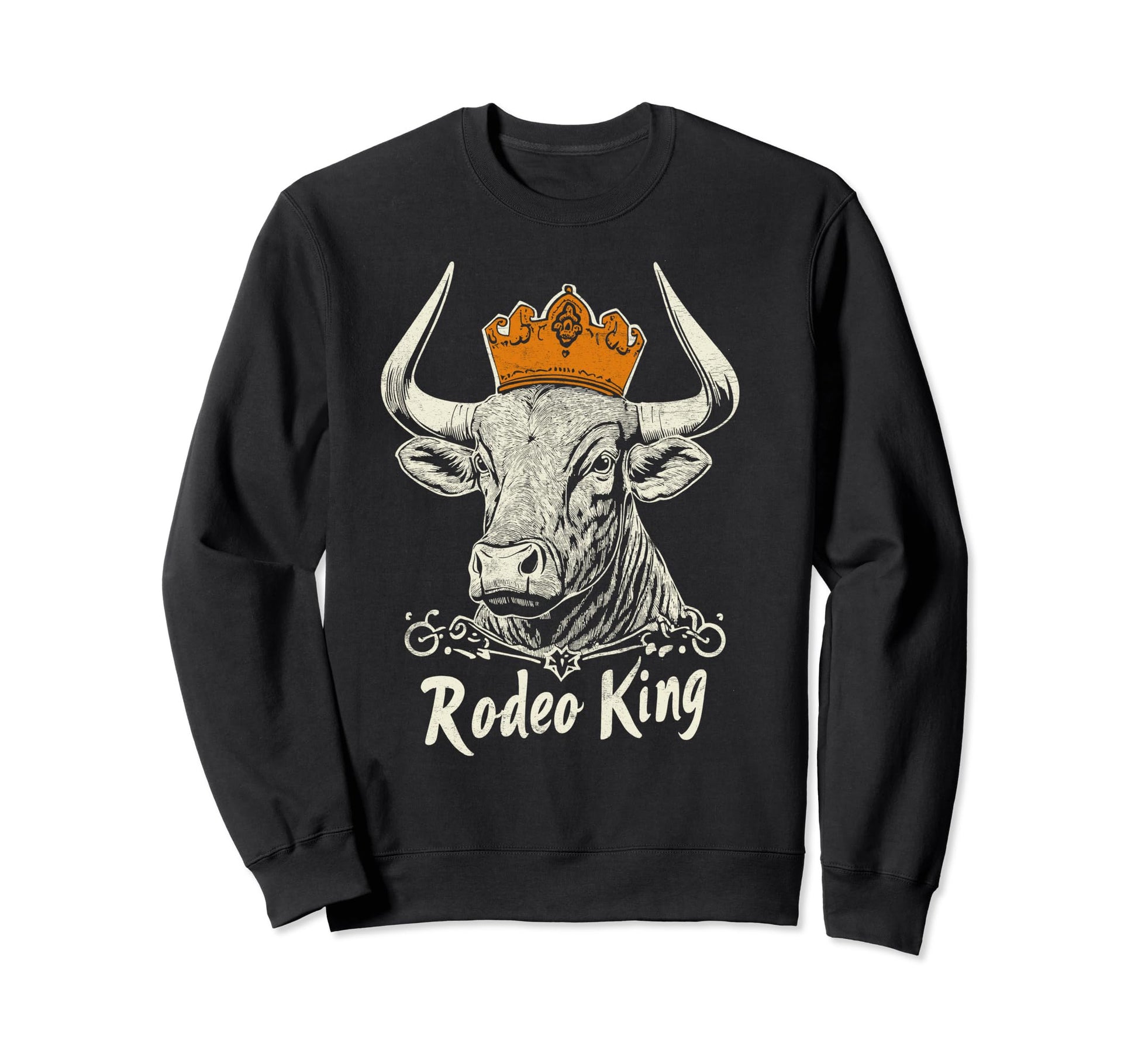 Rodeo King Wild West Mens Cowboy Sweatshirt - Graphic Print for Adults - T-Shirt, Sweatshirt, Hoodie