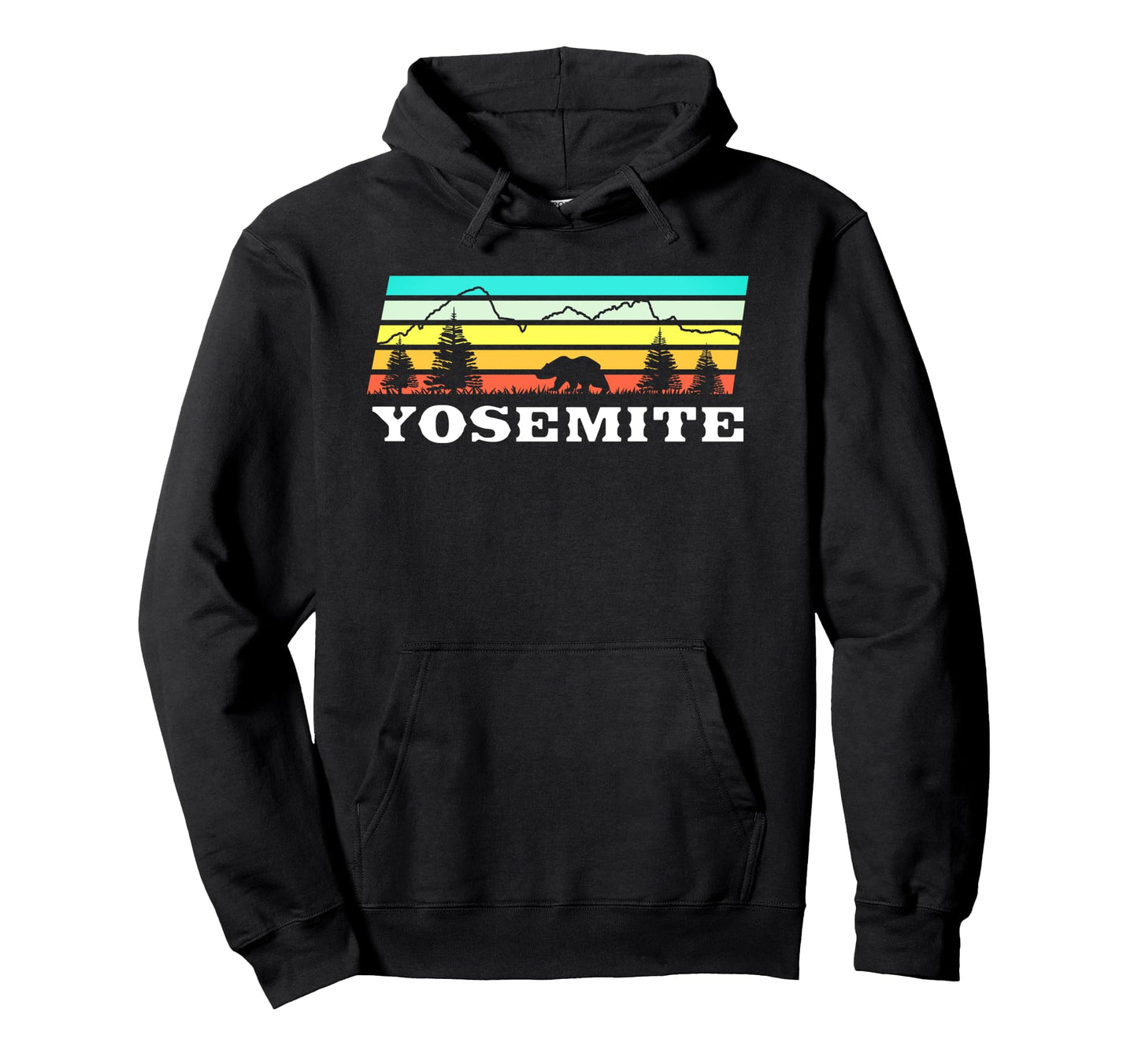 Yosemite National Park California Half Hoodie - Novelty Apparel for Adults - T-Shirt, Sweatshirt, Hoodie