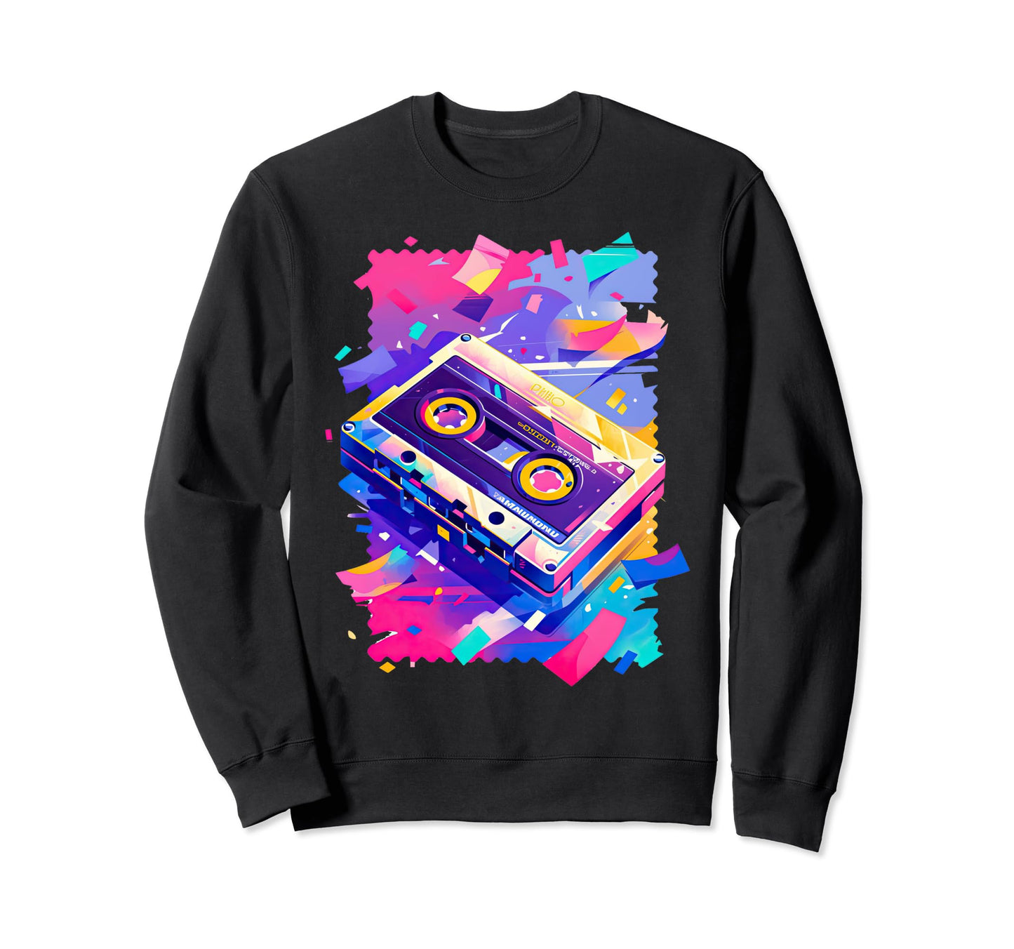 Cassette Tape Vaporwave Aesthetic Sweatshirt - Minimalist Print for Adults - T-Shirt, Sweatshirt, Hoodie