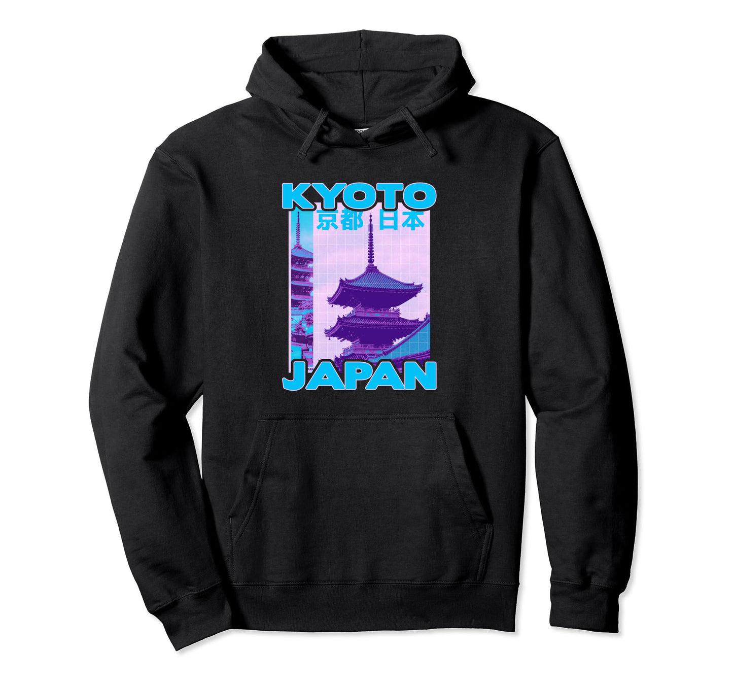 Kyoto Japan City Japanese Vaporwave Hoodie - Fun Novelty Design Unisex - T-Shirt, Sweatshirt, Hoodie