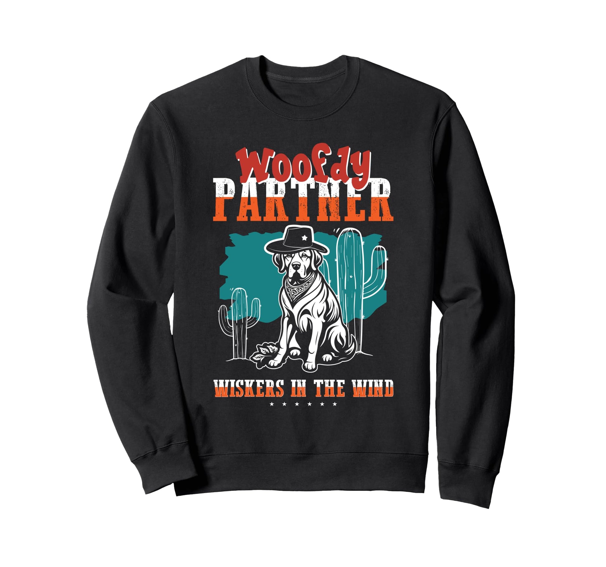 Woofdy Partner Cowboy Dog Howdy Sweatshirt - Custom Art Print Unisex - T-Shirt, Sweatshirt, Hoodie