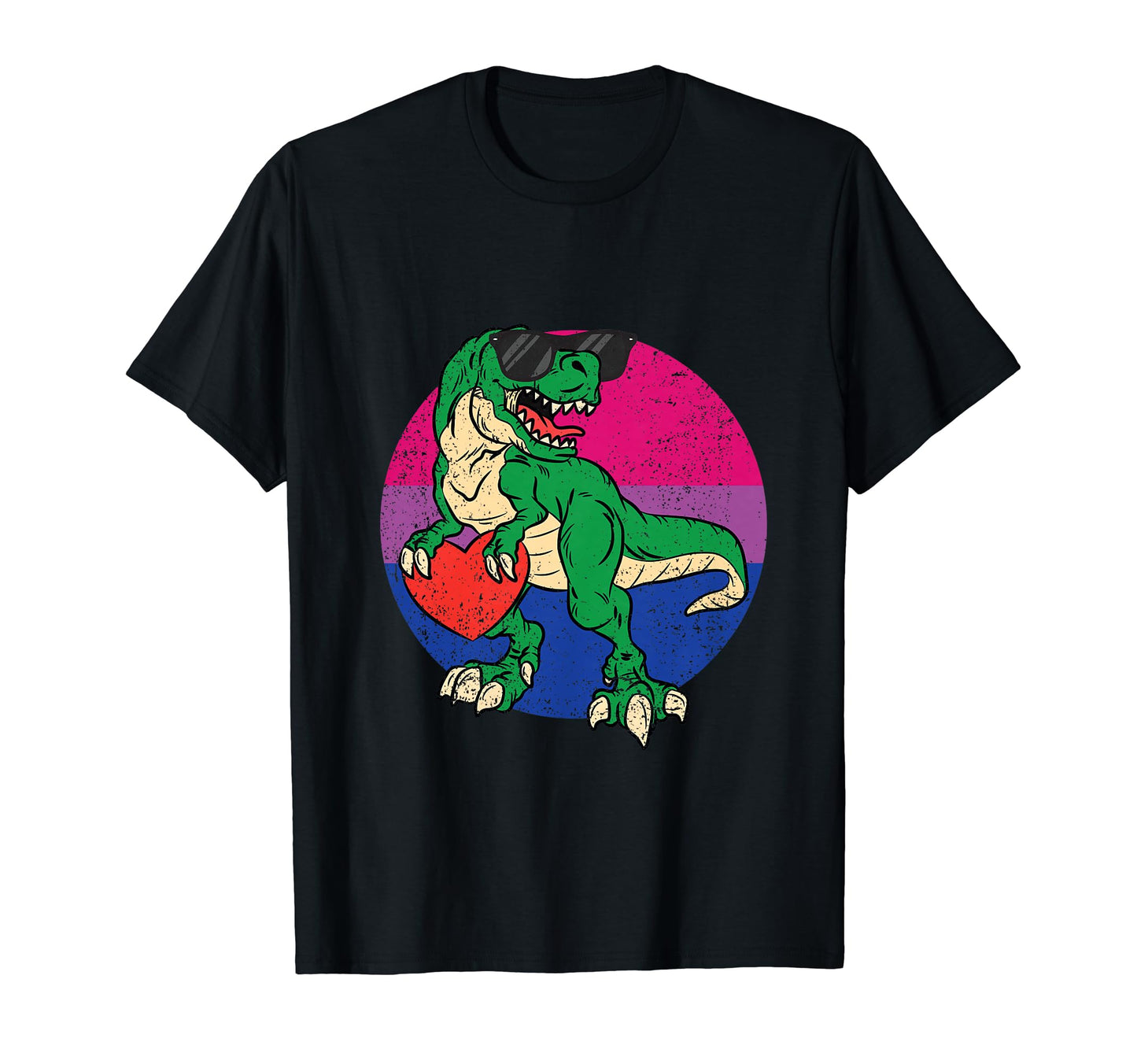 Lgbt Q Dinosaur Bisexual Pride T-Shirt - Novelty Apparel for Adults - T-Shirt, Sweatshirt, Hoodie