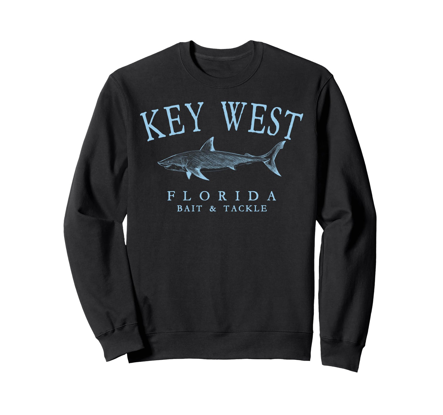 Key West Florida Shark Arched Pale Sweatshirt - Streetwear Style Men Women - T-Shirt, Sweatshirt, Hoodie