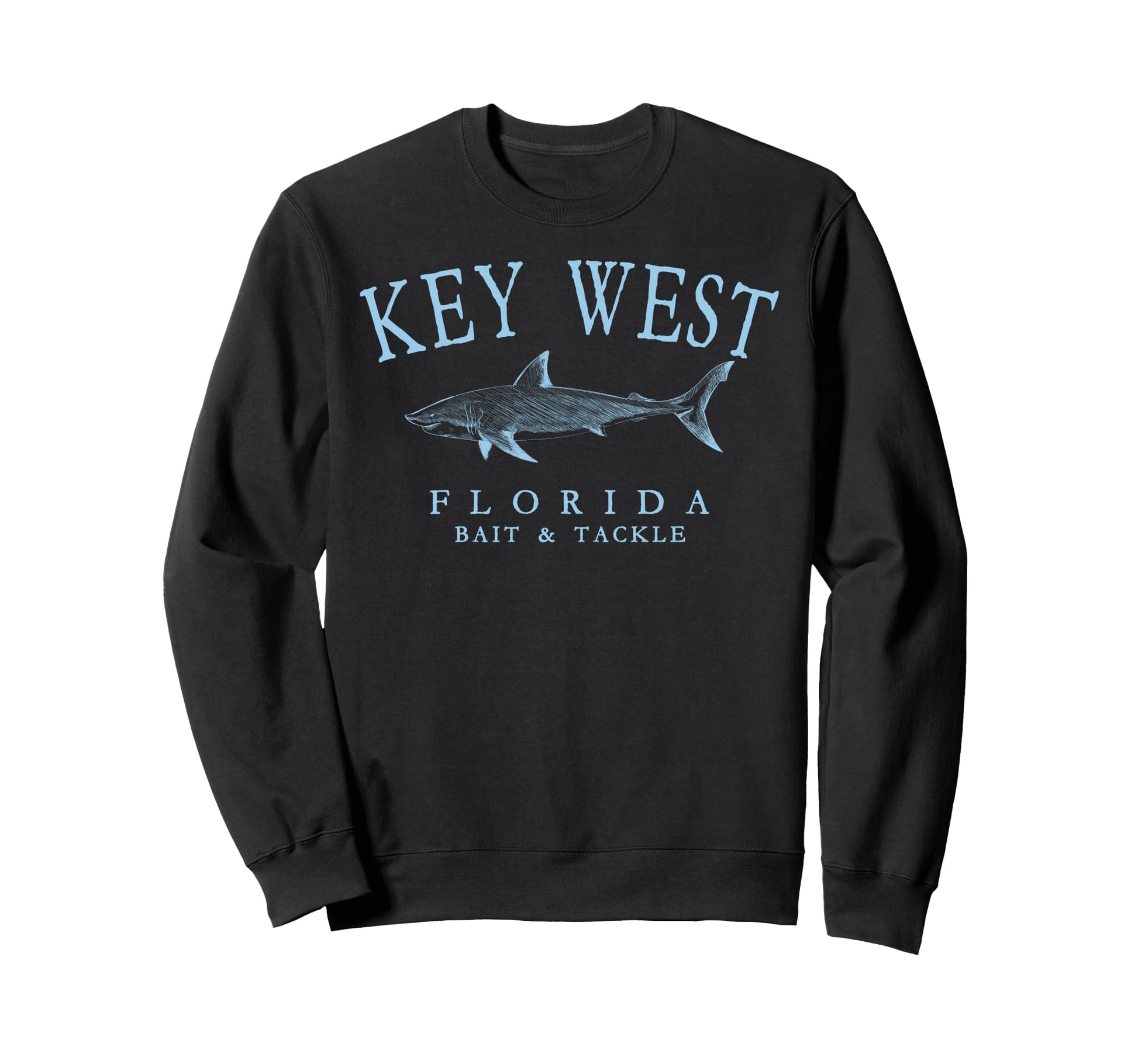 Key West Florida Shark Arched Pale Sweatshirt - Streetwear Style Men Women - T-Shirt, Sweatshirt, Hoodie