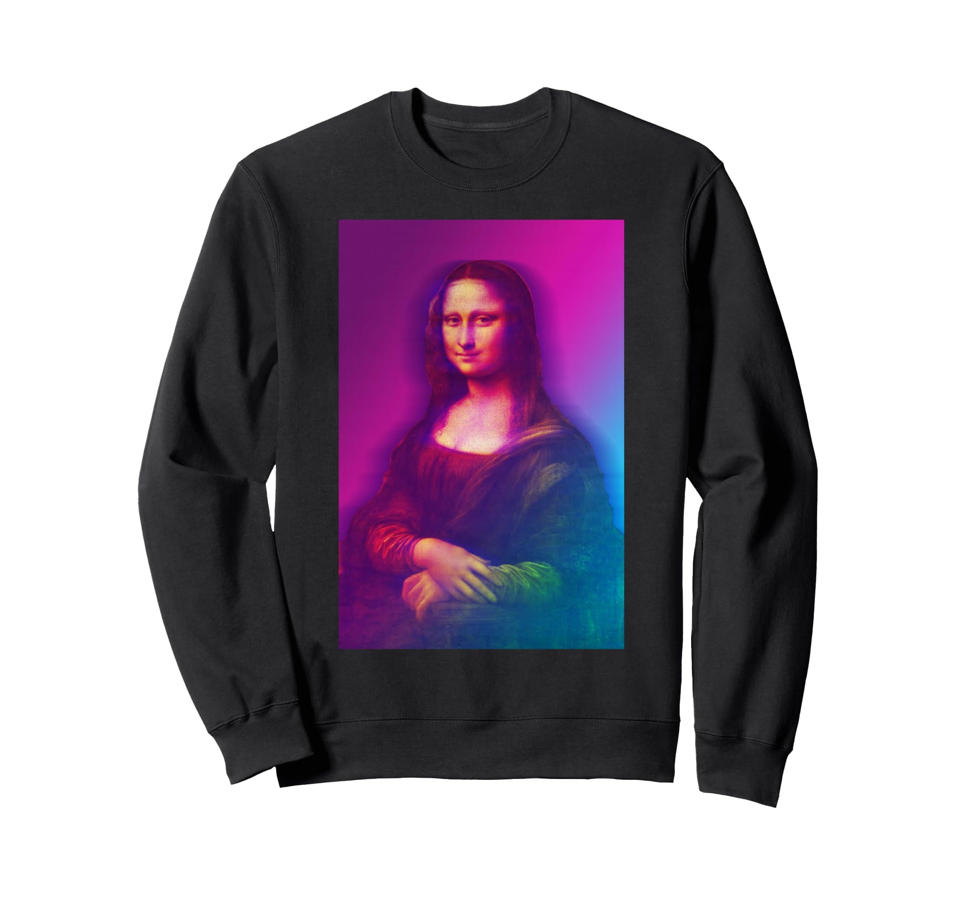 Mona Lisa Artwork Vaporwave Sweatshirt - Custom Art Print Men Women - T-Shirt, Sweatshirt, Hoodie