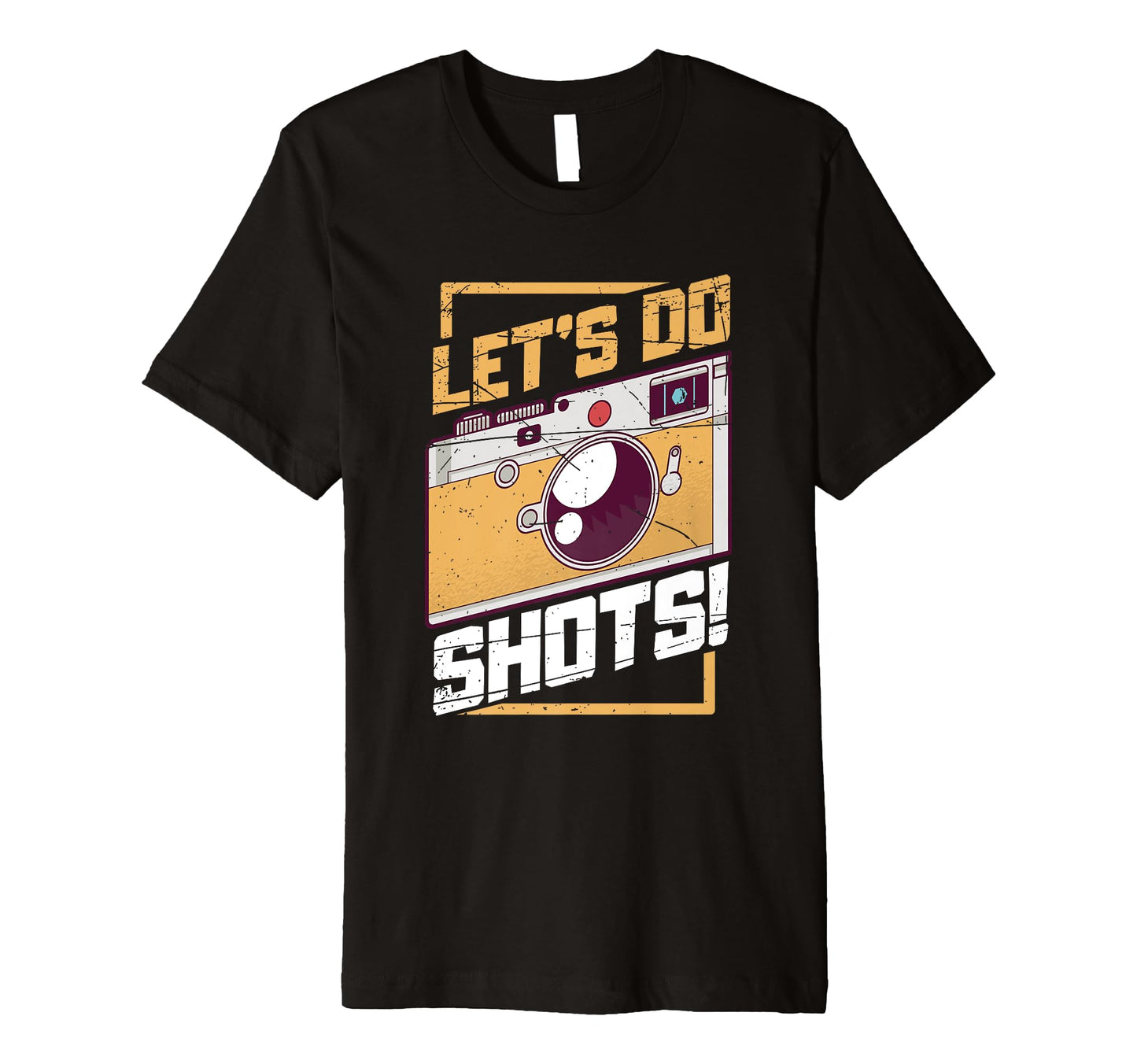 Lets Do Shots Photography Camera T-Shirt - Minimalist Print Unisex - T-Shirt, Sweatshirt, Hoodie