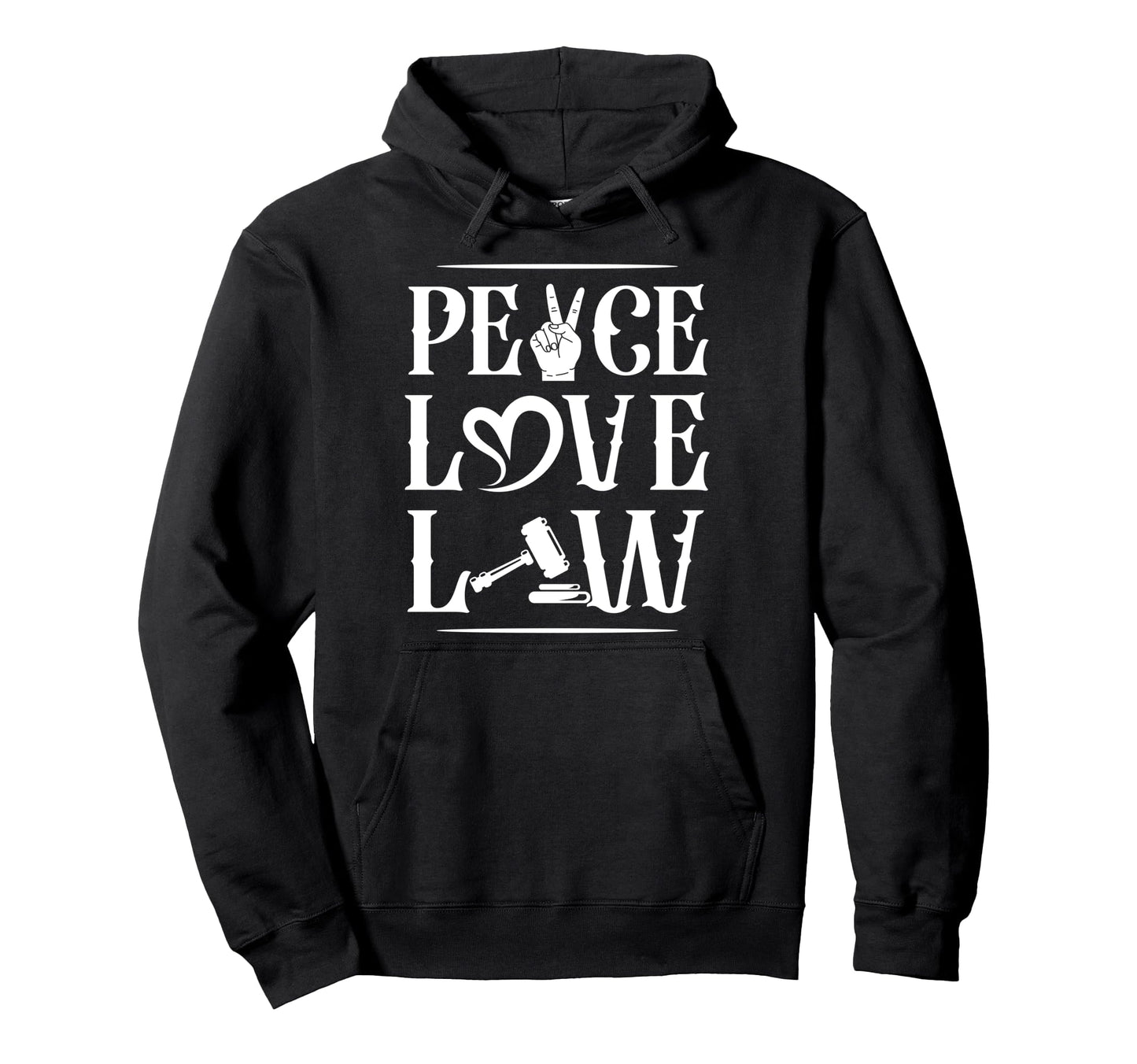Young Lawyer Attorney Law Peace Love Hoodie - Aesthetic Graphic Men Women - T-Shirt, Sweatshirt, Hoodie