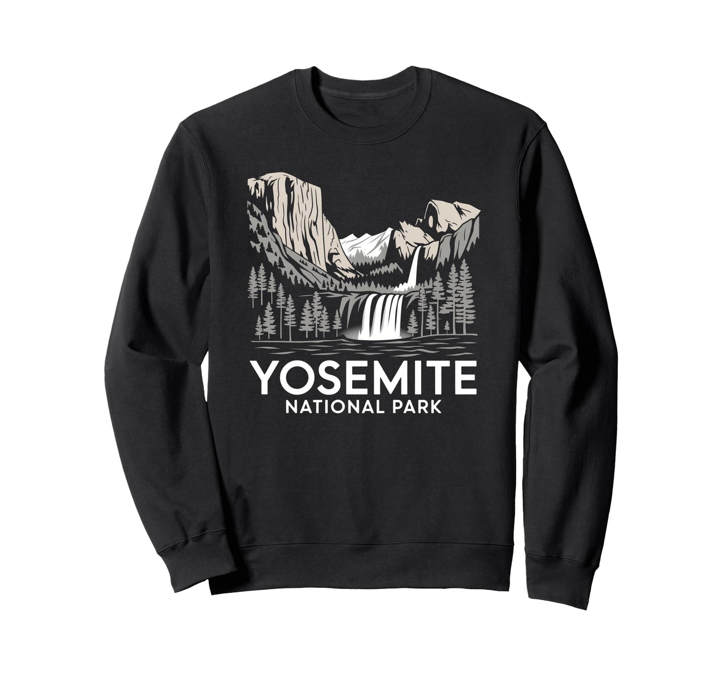 Yosemite Falls California National Sweatshirt - Minimalist Print Unisex - T-Shirt, Sweatshirt, Hoodie