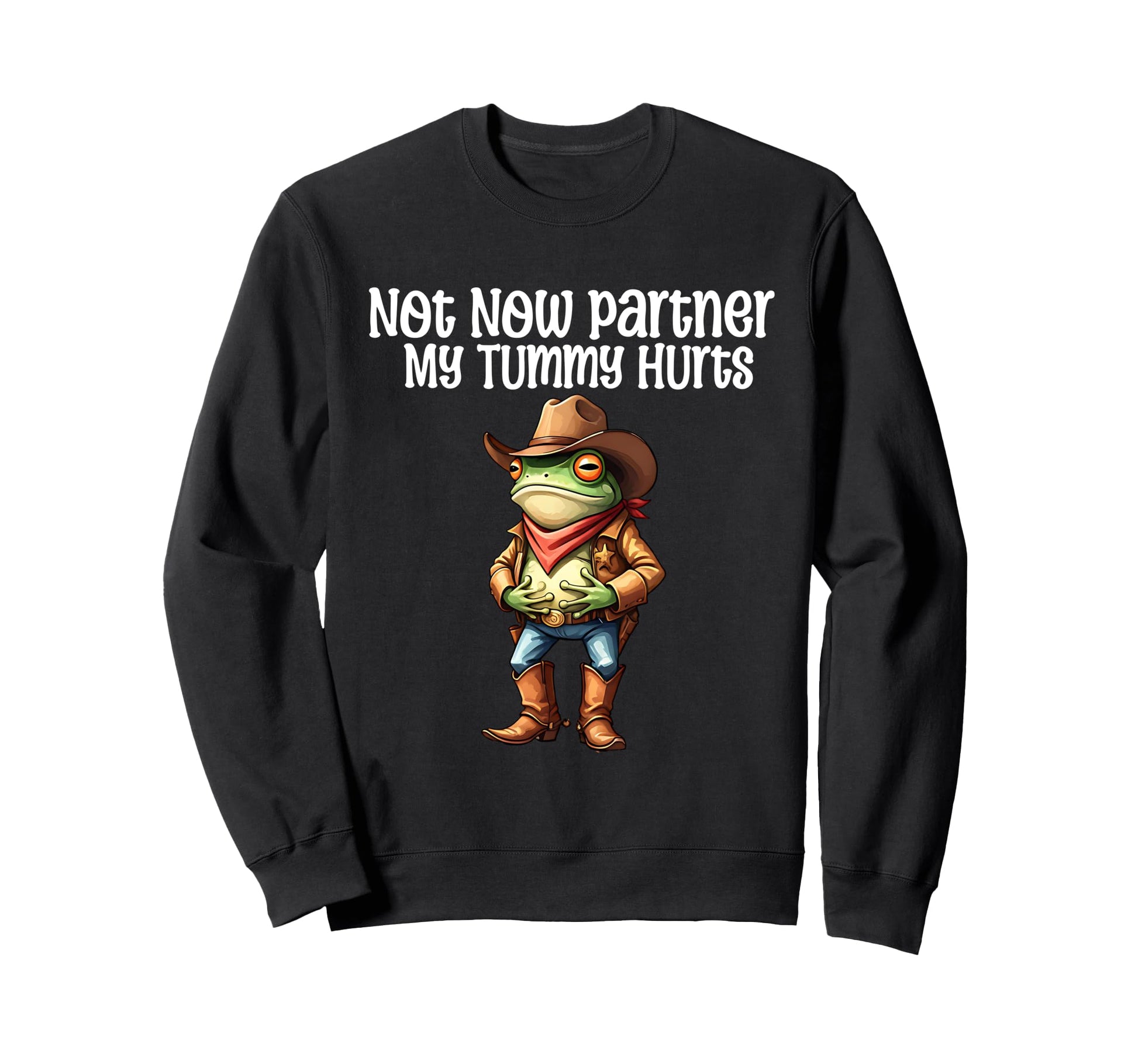 Not Now Partner My Tummy Hurts Sweatshirt - Fun Novelty Design Unisex - T-Shirt, Sweatshirt, Hoodie