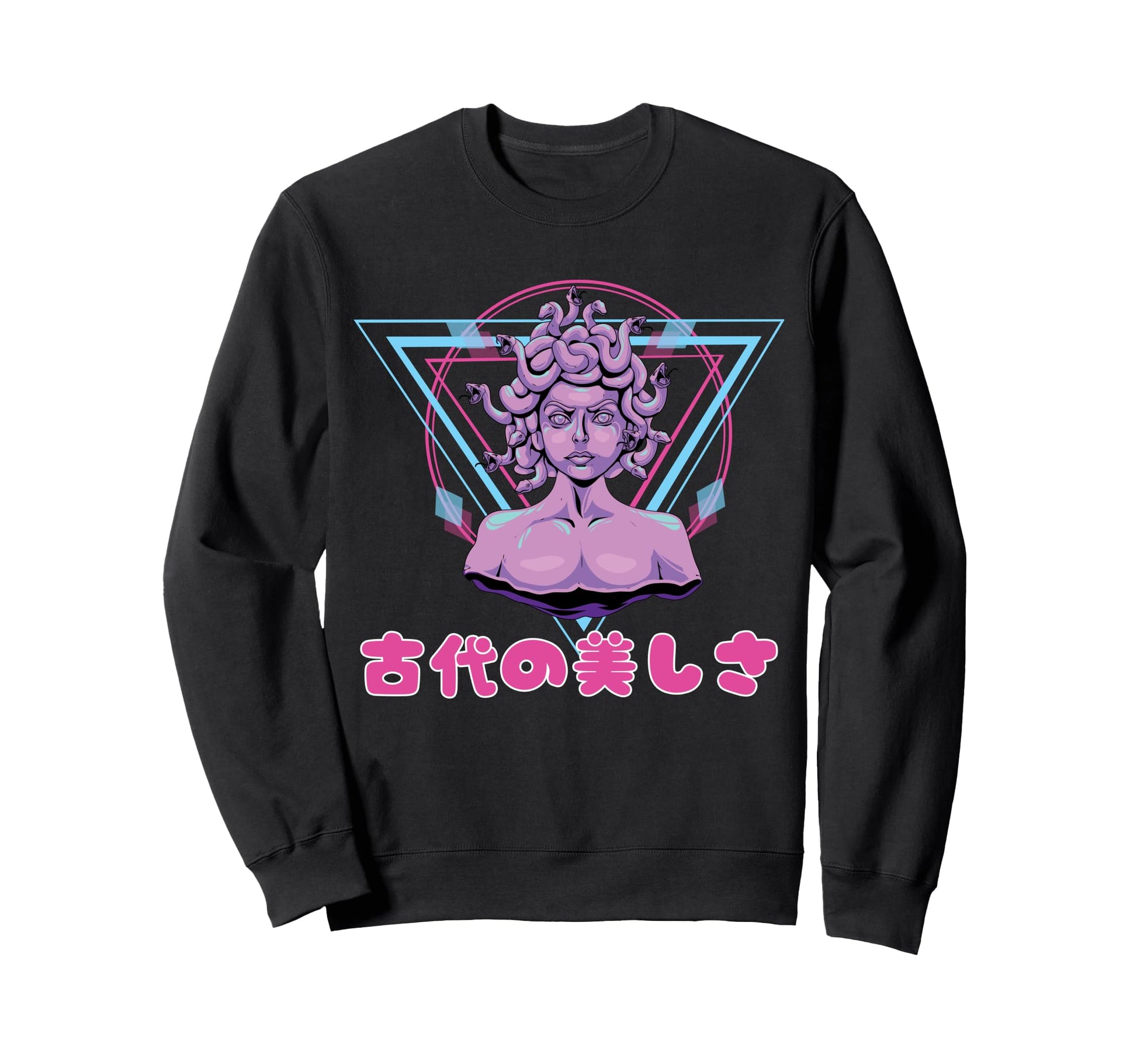 Vaporwave Medusa Statue Aesthetic Sweatshirt - Minimalist Print Men Women - T-Shirt, Sweatshirt, Hoodie