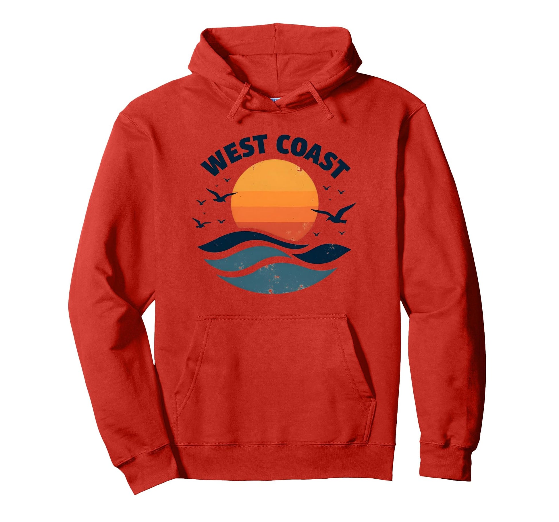 West Coast Surf Sunset Beach Hoodie - Trendy Graphic Men Women - T-Shirt, Sweatshirt, Hoodie