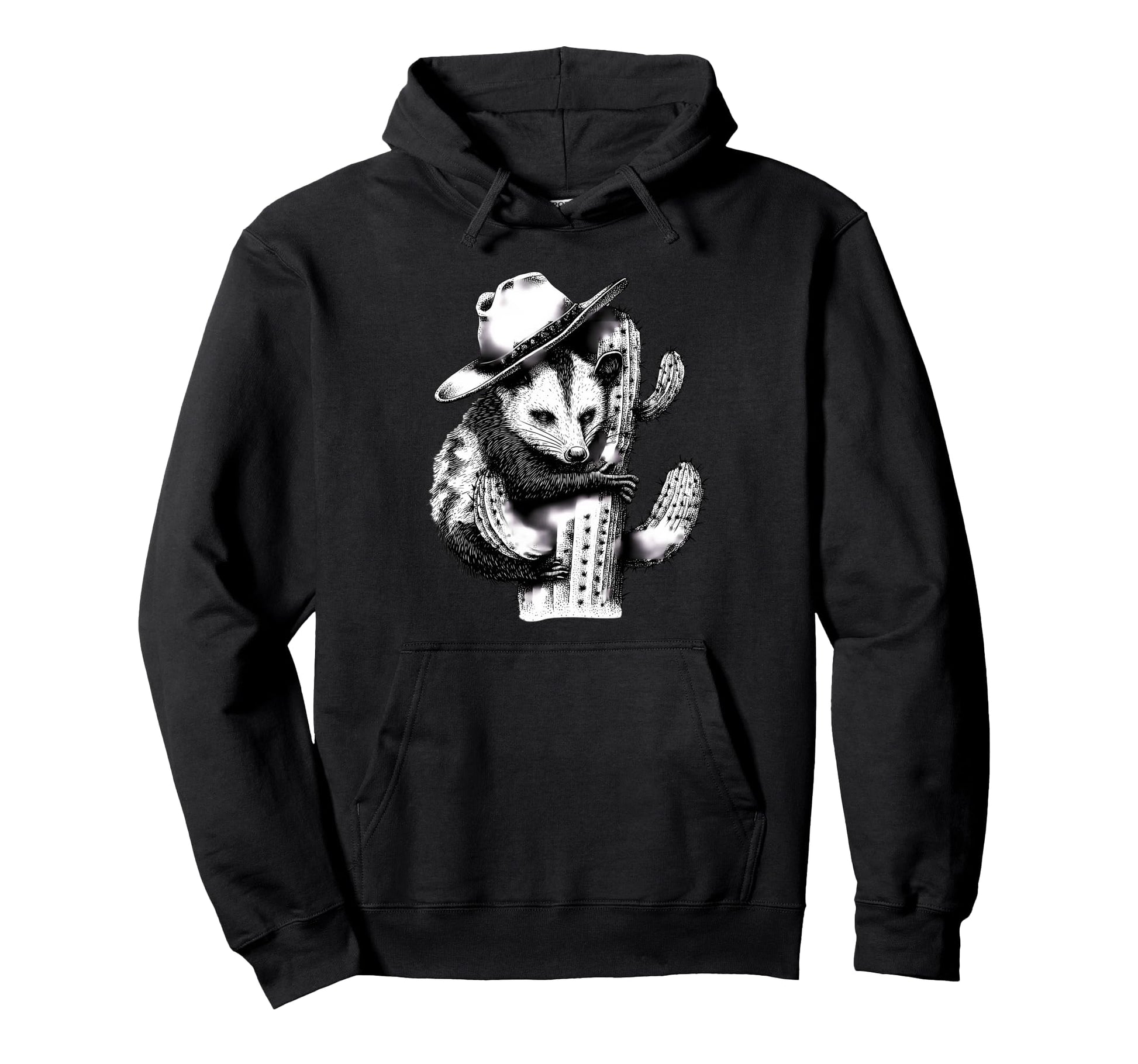 Opossum Cowboy Rodeo Cowgirl Possum Hoodie - Custom Art Print Men Women - T-Shirt, Sweatshirt, Hoodie