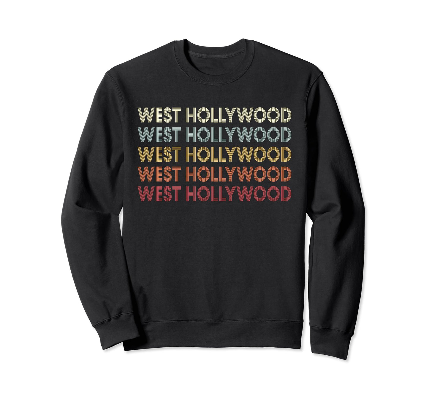 West Hollywood California West Sweatshirt - Aesthetic Graphic Unisex - T-Shirt, Sweatshirt, Hoodie