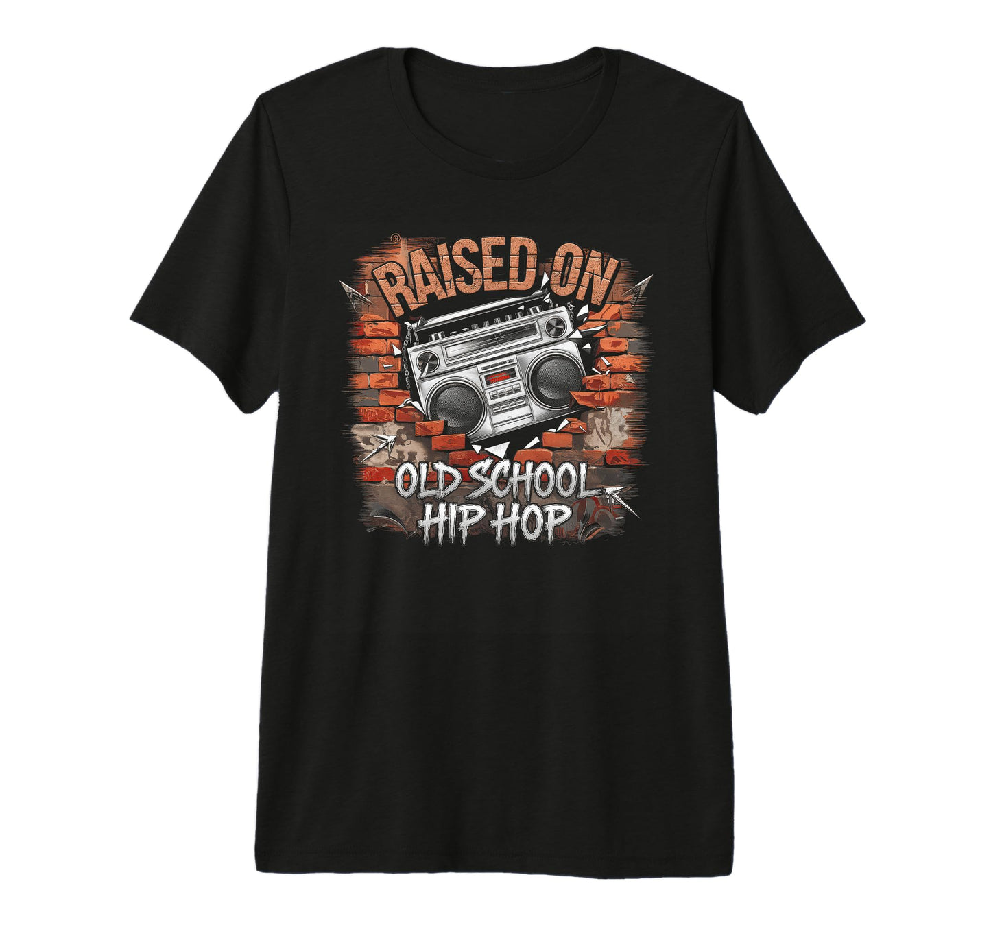 Raised Old School Graffiti Rap Hip Hop T-Shirt - Unique Graphic for Adults - T-Shirt, Sweatshirt, Hoodie