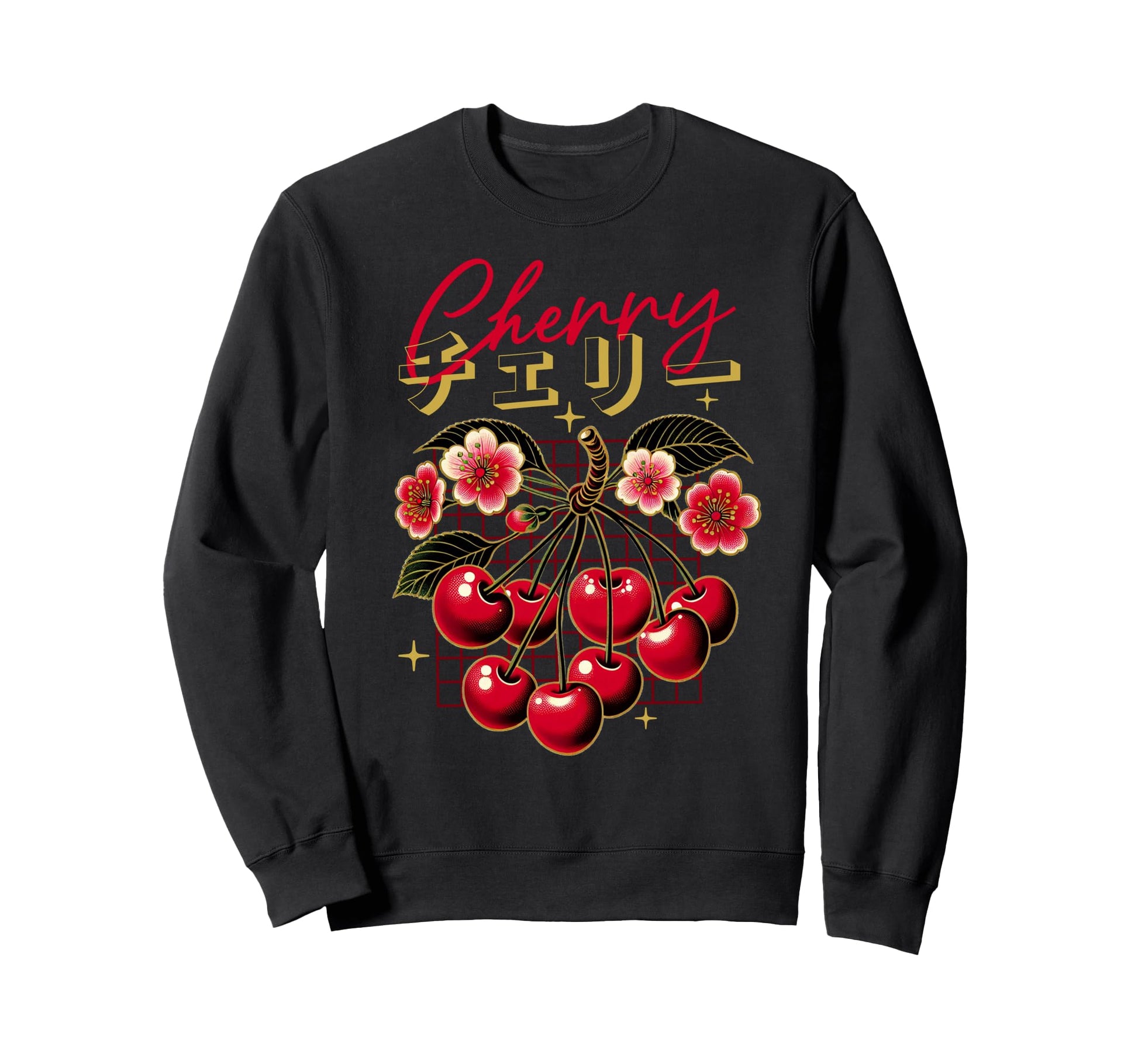 Cherry Japanese Sakura Aesthetic Sweatshirt - Unique Graphic for Adults - T-Shirt, Sweatshirt, Hoodie