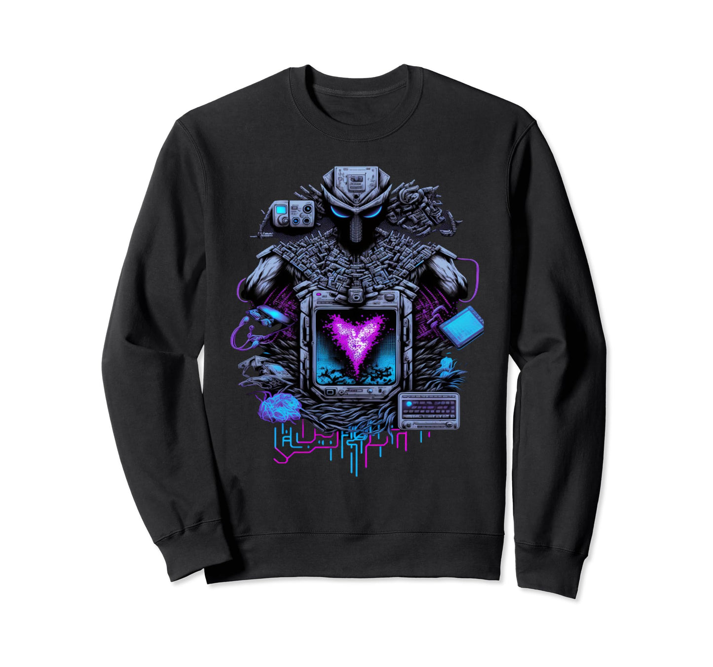 Vaporwave Aesthetic Psychedelic Sweatshirt - Graphic Print for Adults - T-Shirt, Sweatshirt, Hoodie