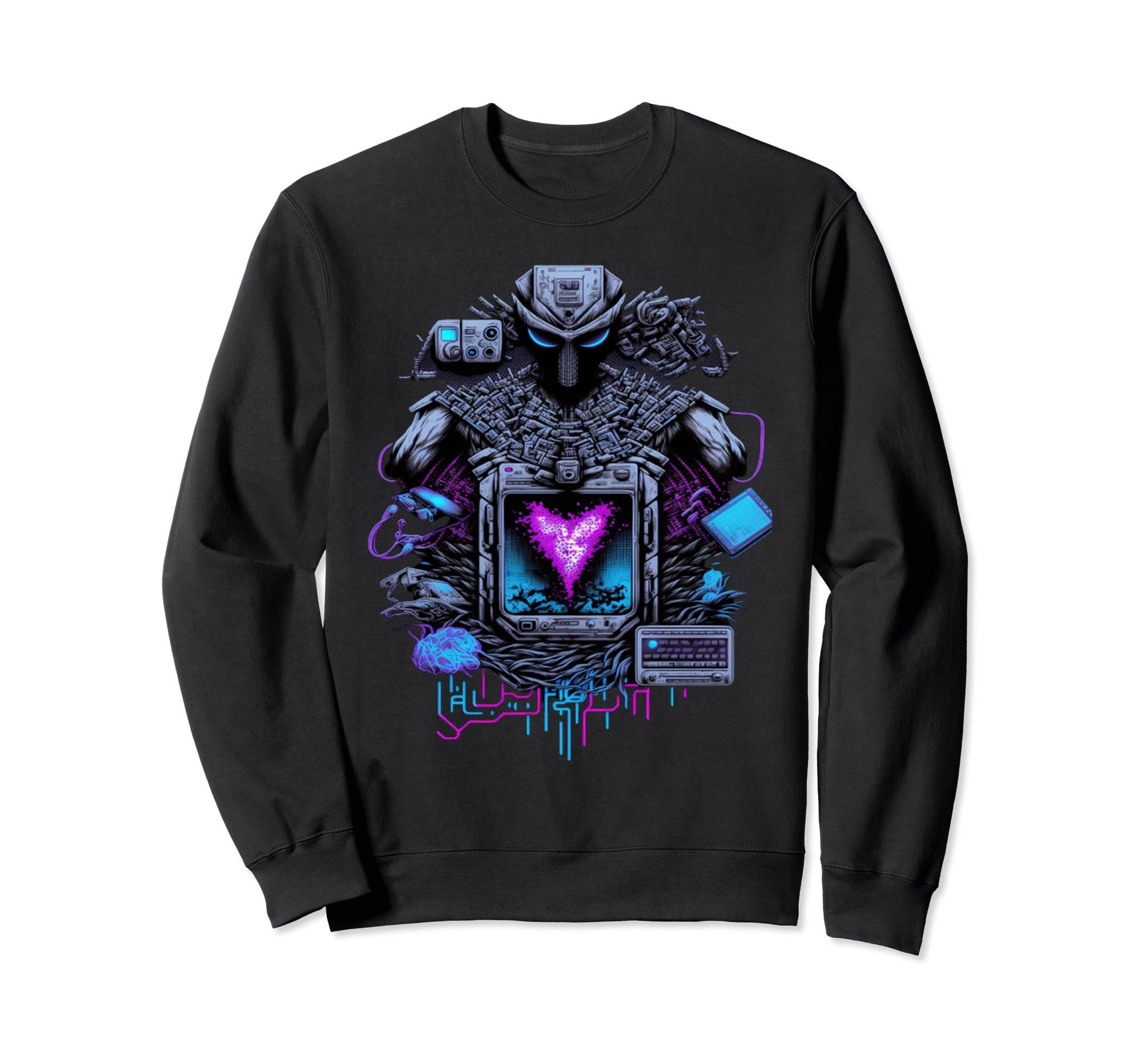 Vaporwave Aesthetic Psychedelic Sweatshirt - Graphic Print for Adults - T-Shirt, Sweatshirt, Hoodie