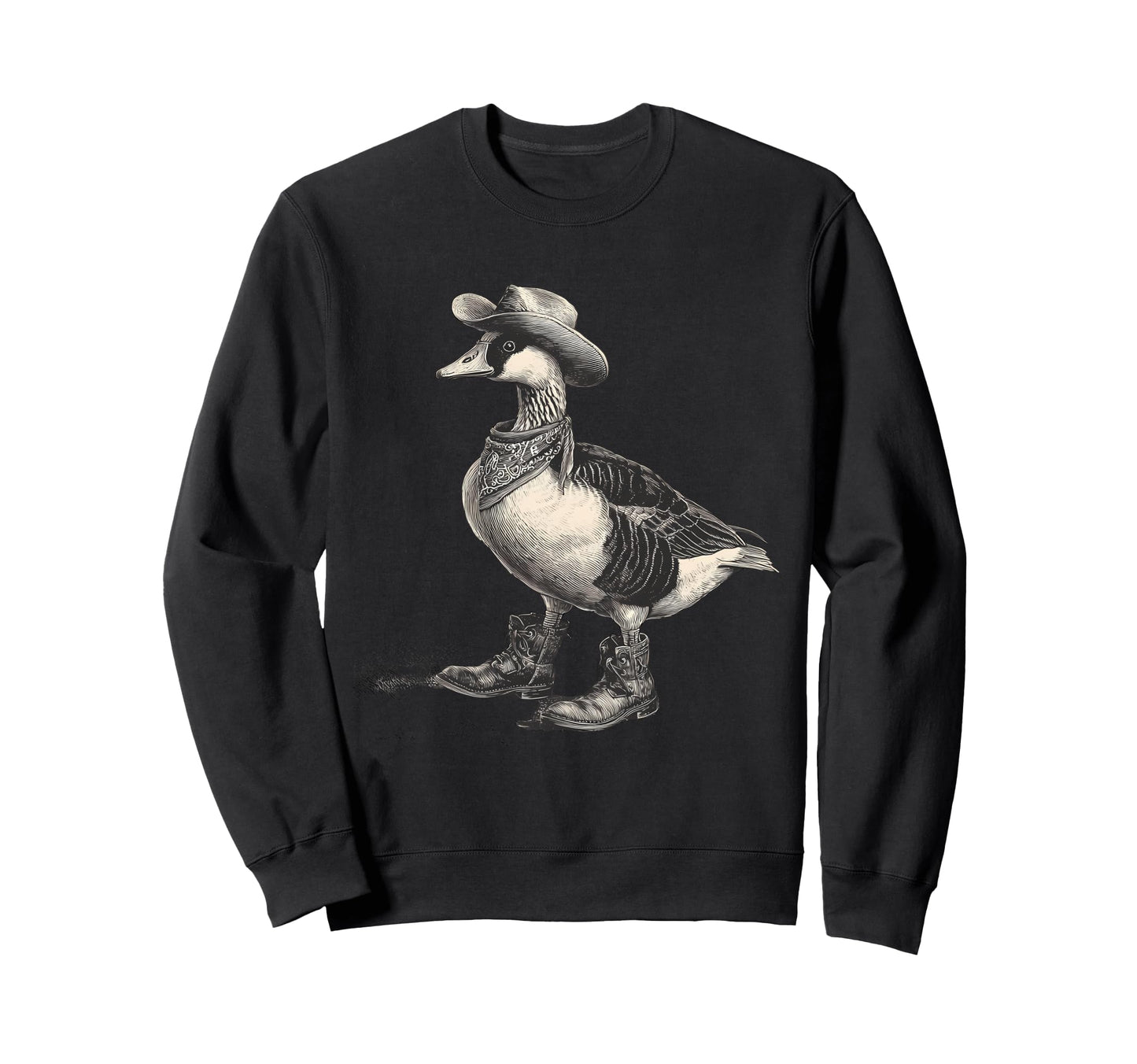 Goose Cowboy Rodeo Cowgirl Western Sweatshirt - Unique Graphic Unisex - T-Shirt, Sweatshirt, Hoodie