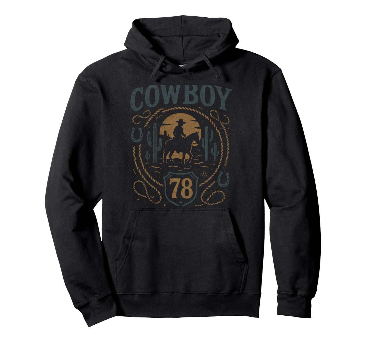 Cowboy Western Cowgirl Hoodie - Unique Graphic for Adults - T-Shirt, Sweatshirt, Hoodie