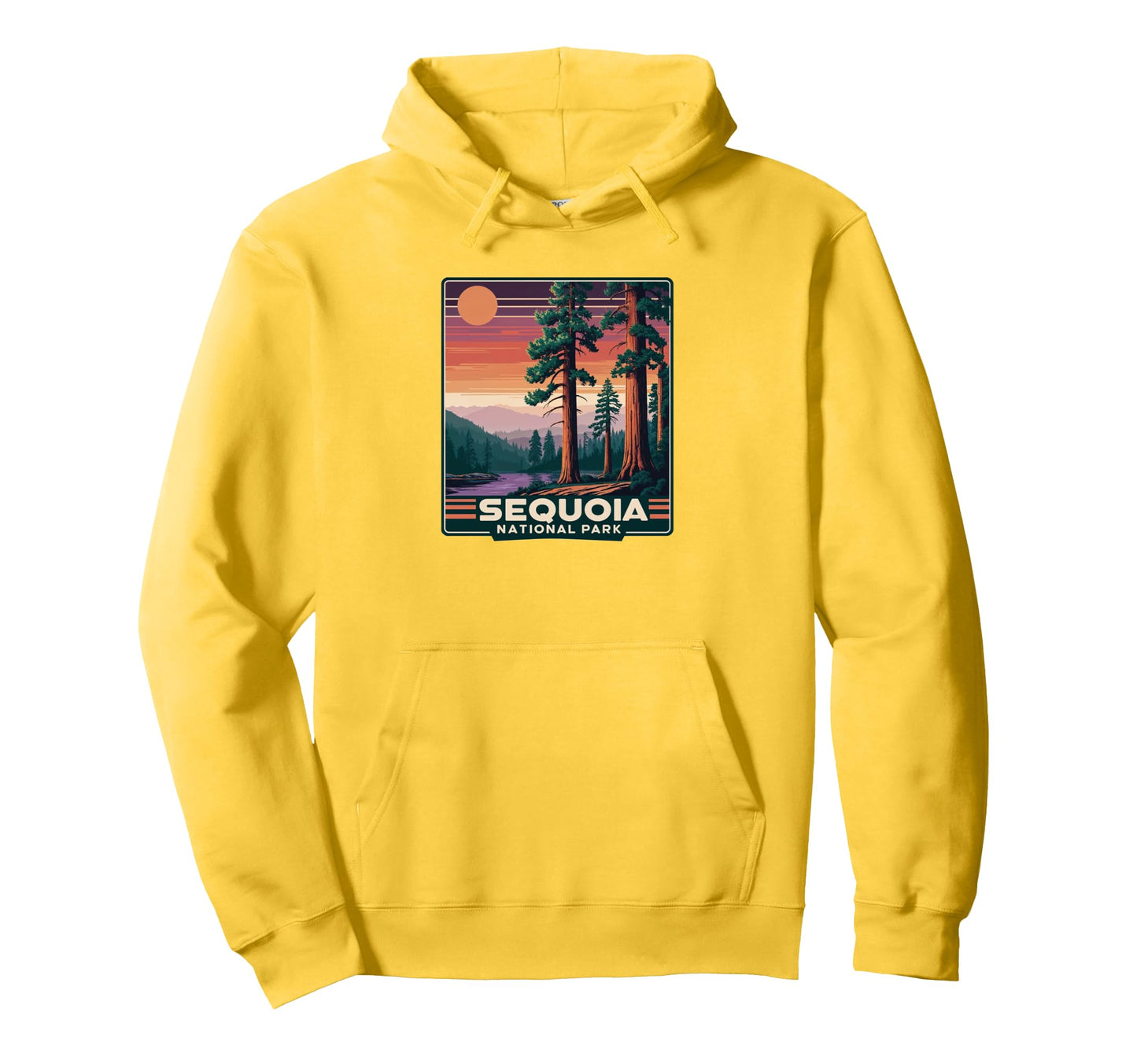 Sequoia National Park Sunset Landscape Hoodie - Unique Graphic Unisex - T-Shirt, Sweatshirt, Hoodie
