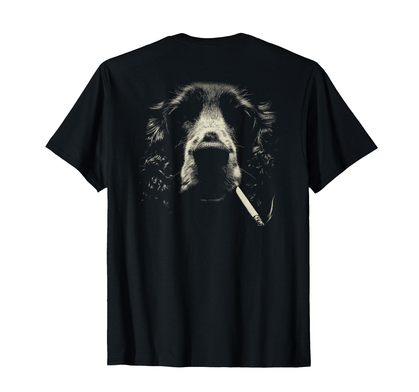English Cocker Spaniel Smoking Cigarette T-Shirt - Trendy Graphic Unisex - T-Shirt, Sweatshirt, Hoodie